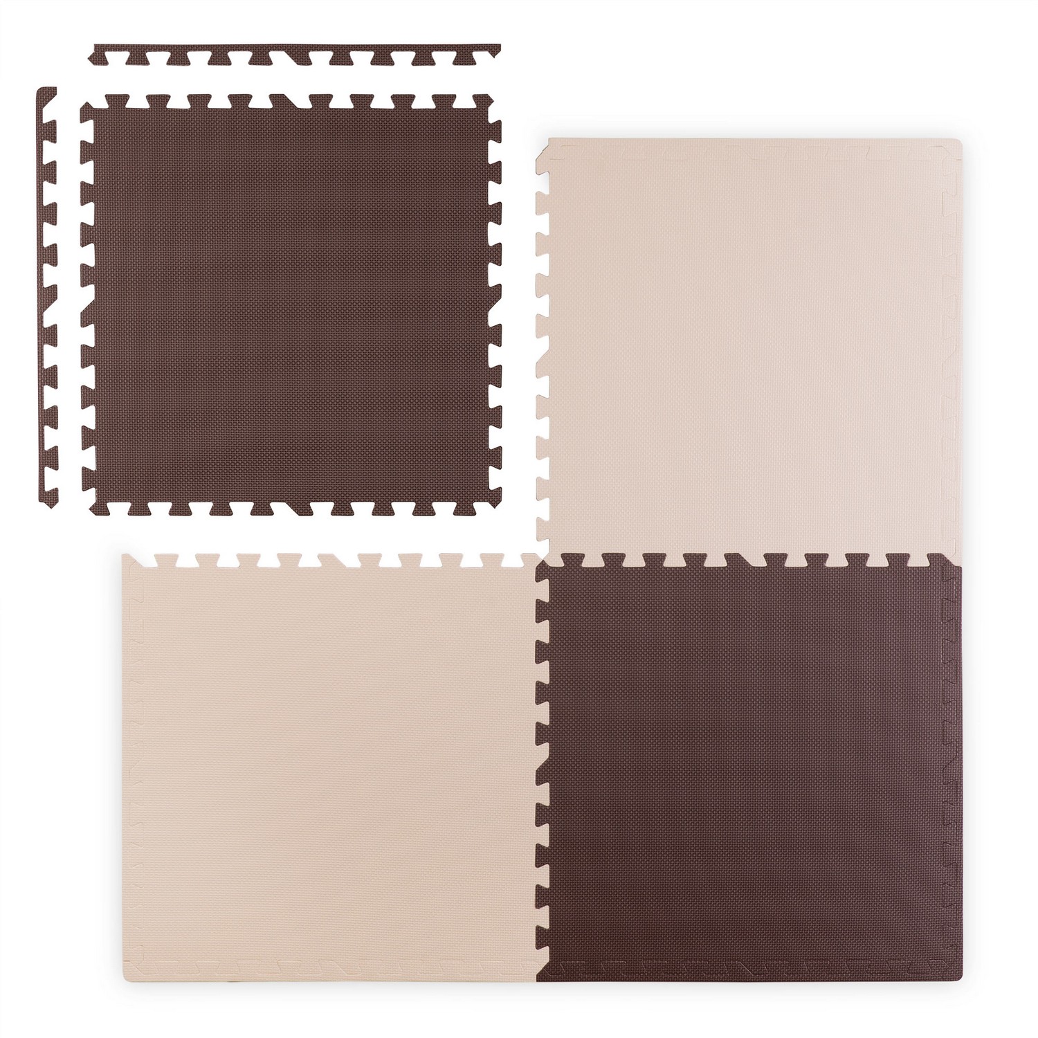 Ricokidsi suur hariduslik vahtplastist puslematt, pruun ja valge - Image 2