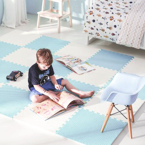 Ricokidsi suur vahtplastist puslematt 60x60 cm 4 tk sinine ja valge - Image 9