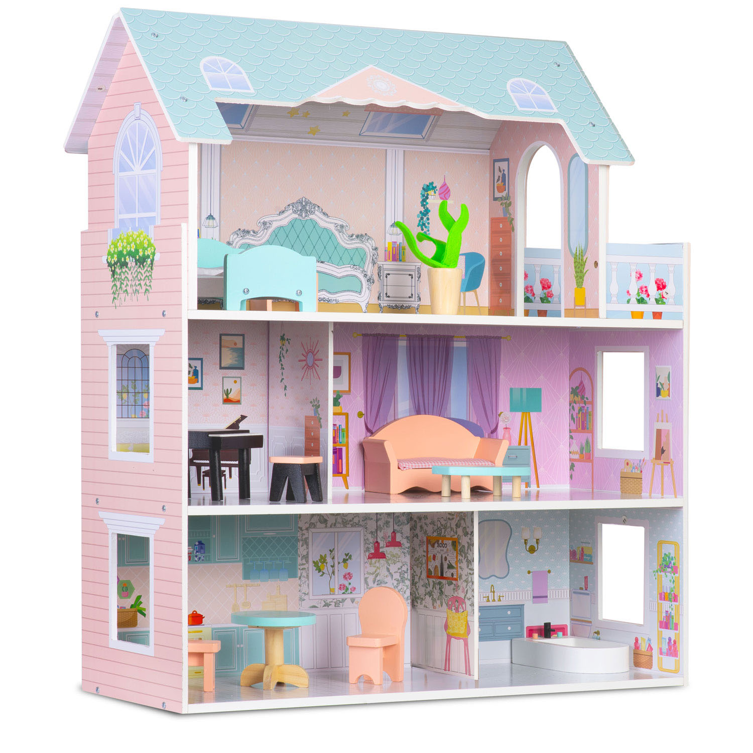 Suur puidust nukumaja 3-korruseline Ricokids RK-878 - Image 3