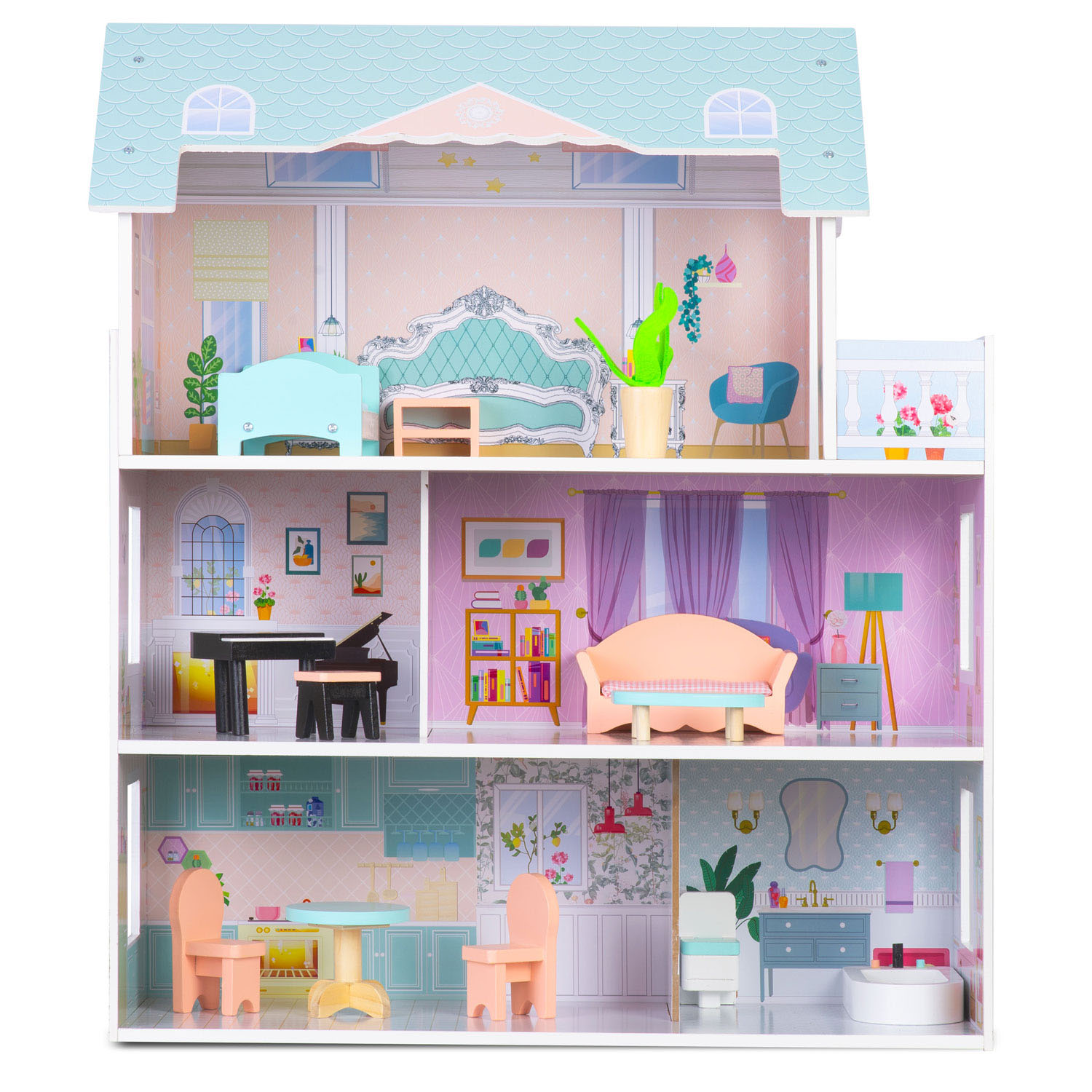 Suur puidust nukumaja 3-korruseline Ricokids RK-878 - Image 2