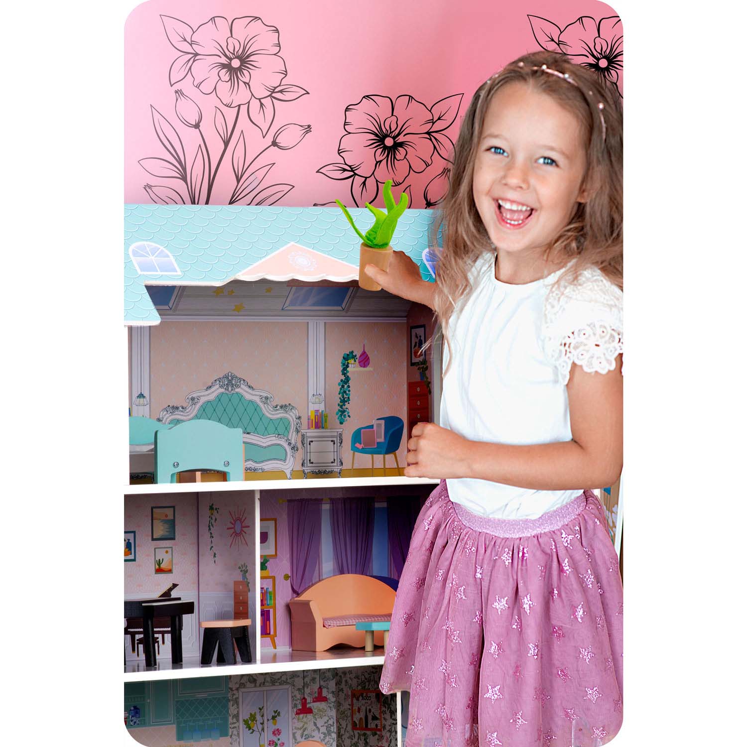 Suur puidust nukumaja 3-korruseline Ricokids RK-878 - Image 10