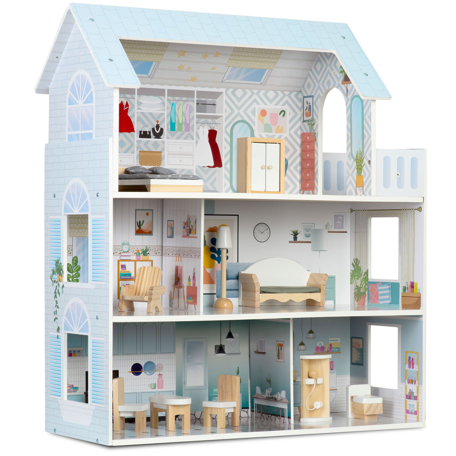 Suur puidust nukumaja 3-korruseline Ricokids RK-878 - Image 9