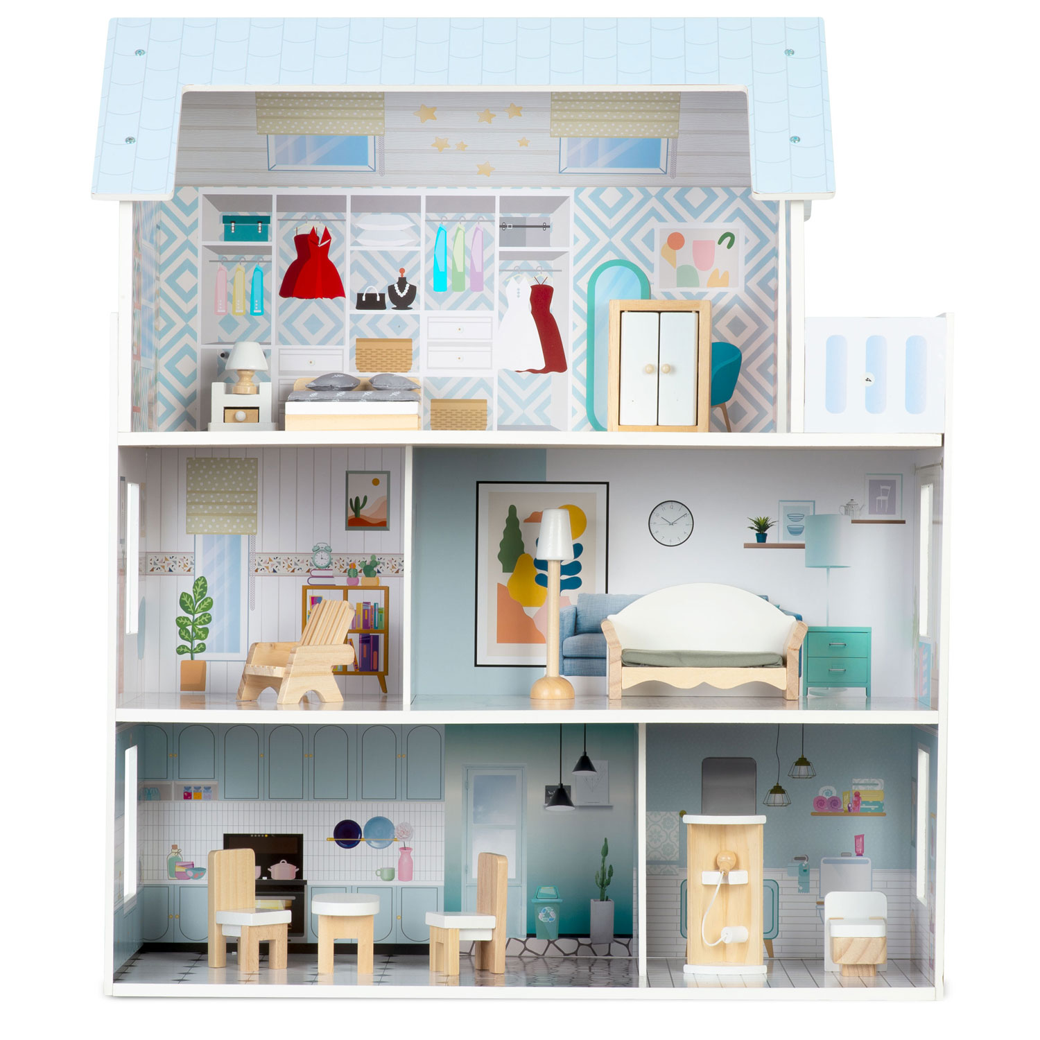 Suur puidust nukumaja 3-korruseline Ricokids RK-878 - Image 2