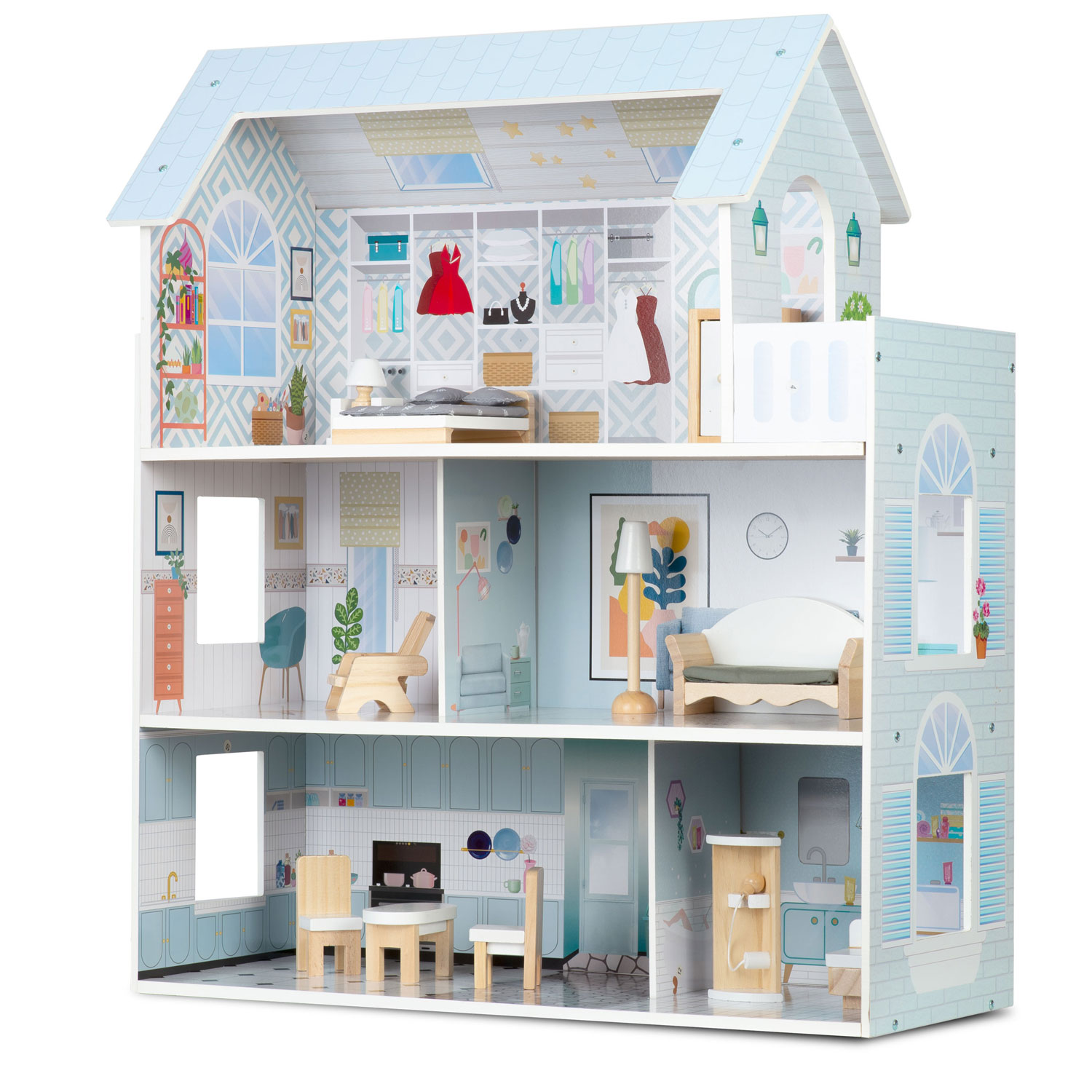 Suur puidust nukumaja 3-korruseline Ricokids RK-878 - Image 3