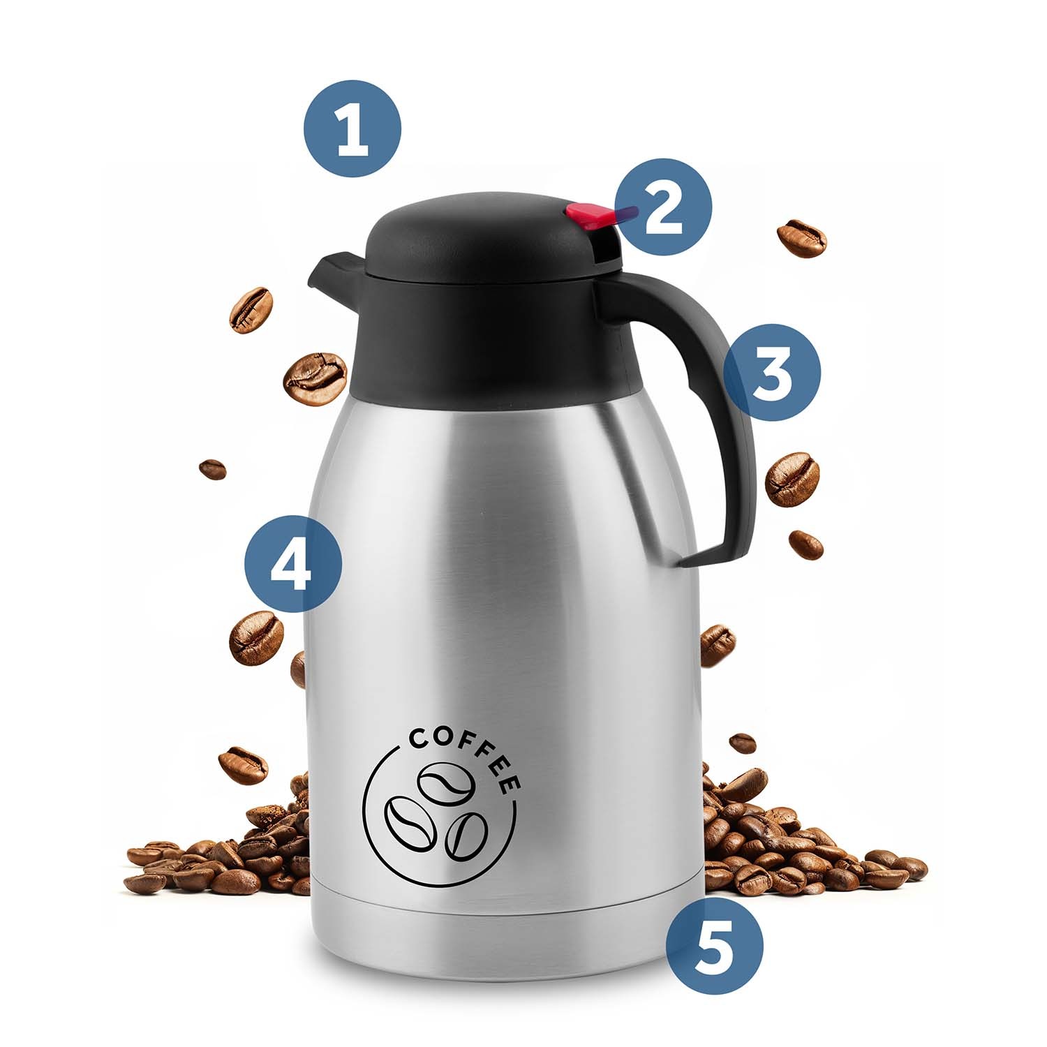 Berdsen BD-780 2L vaakumkann kohvile - Image 6