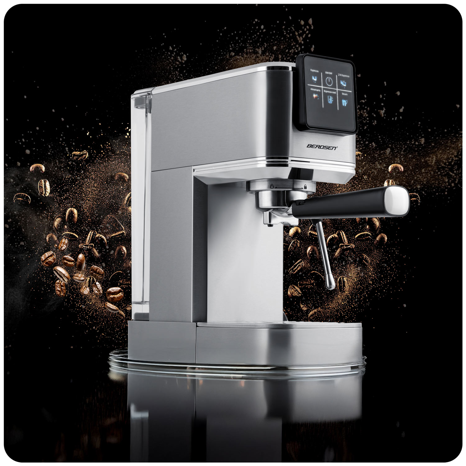 Berdsen BD-770 20 baari espressomasin, hõbedane - Image 3