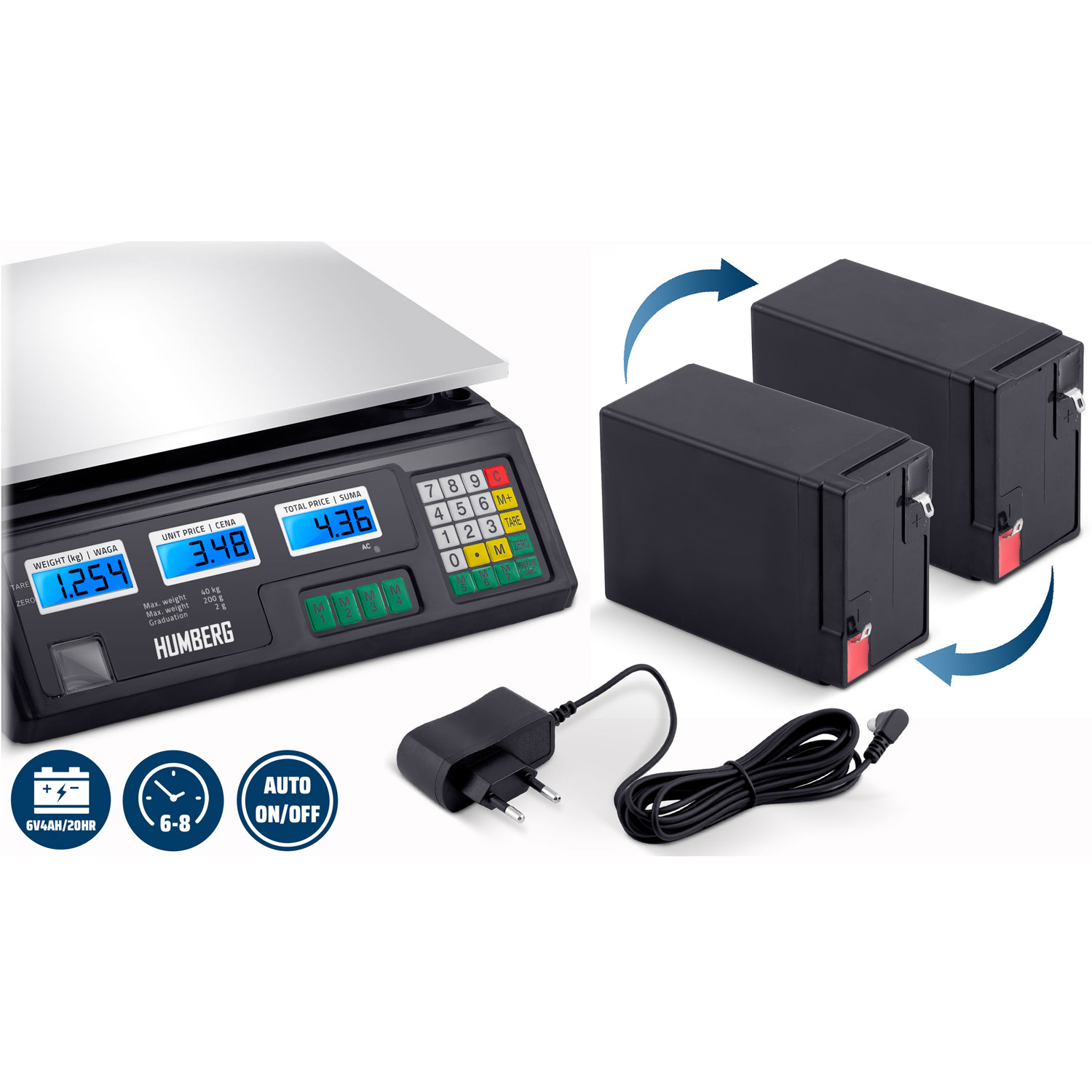 Humberg MH-190 40 kg elektrooniline poekaal - Image 5