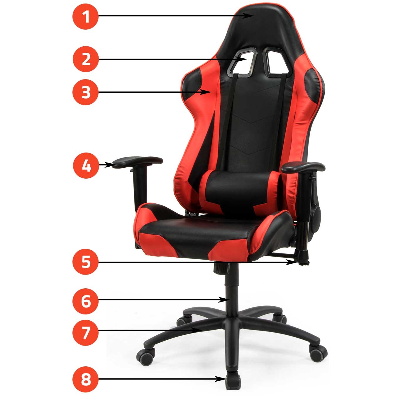 Sofotel Inferno must ja punane mänguritool kontoris - Image 12