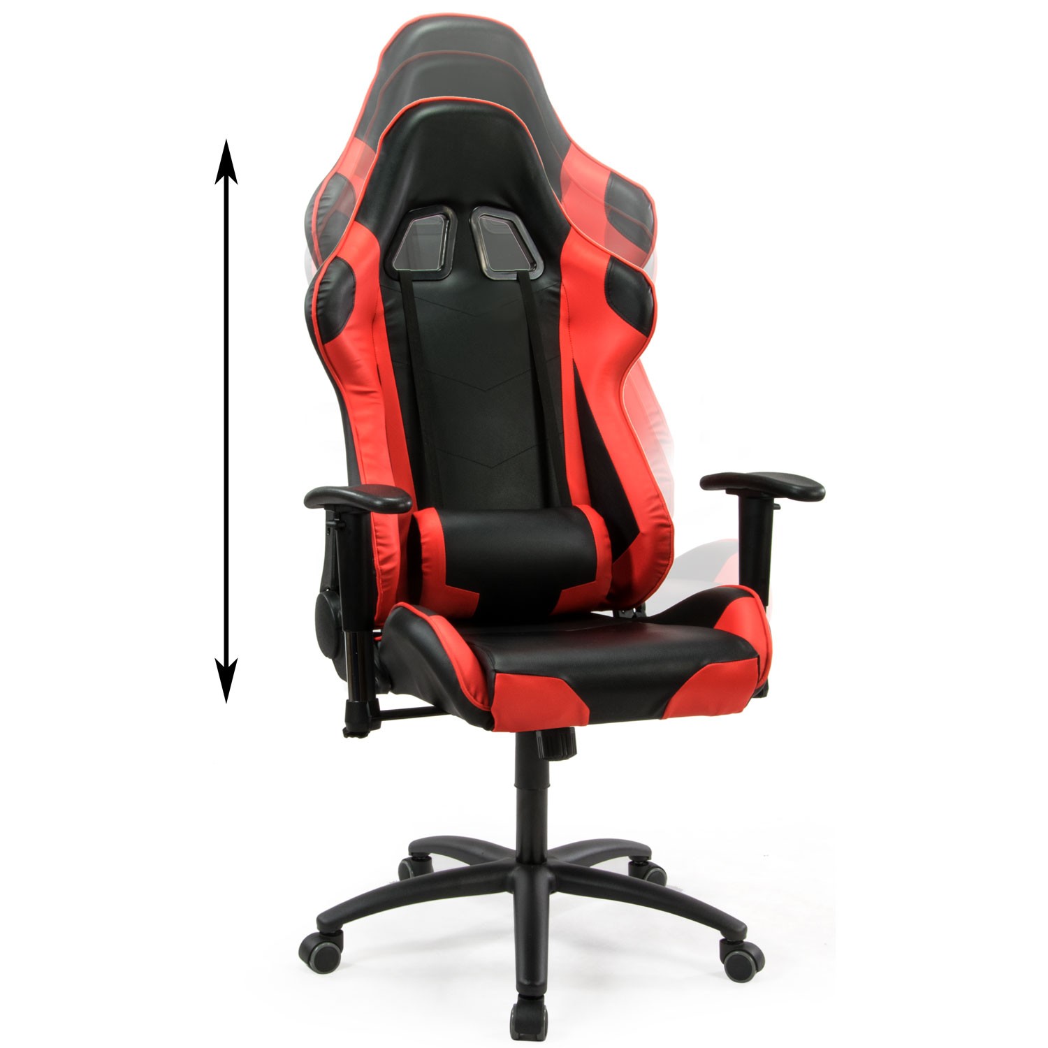 Sofotel Inferno must ja punane mänguritool kontoris - Image 9