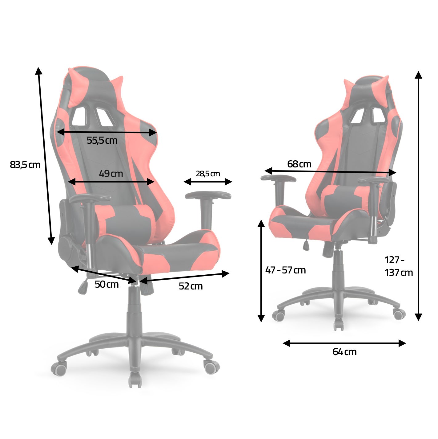 Sofotel Inferno must ja punane mänguritool kontoris - Image 14