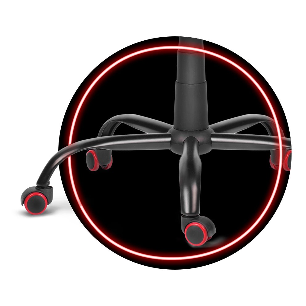 Sofotel Cerber mänguri kontoritool, must ja punane - Image 14