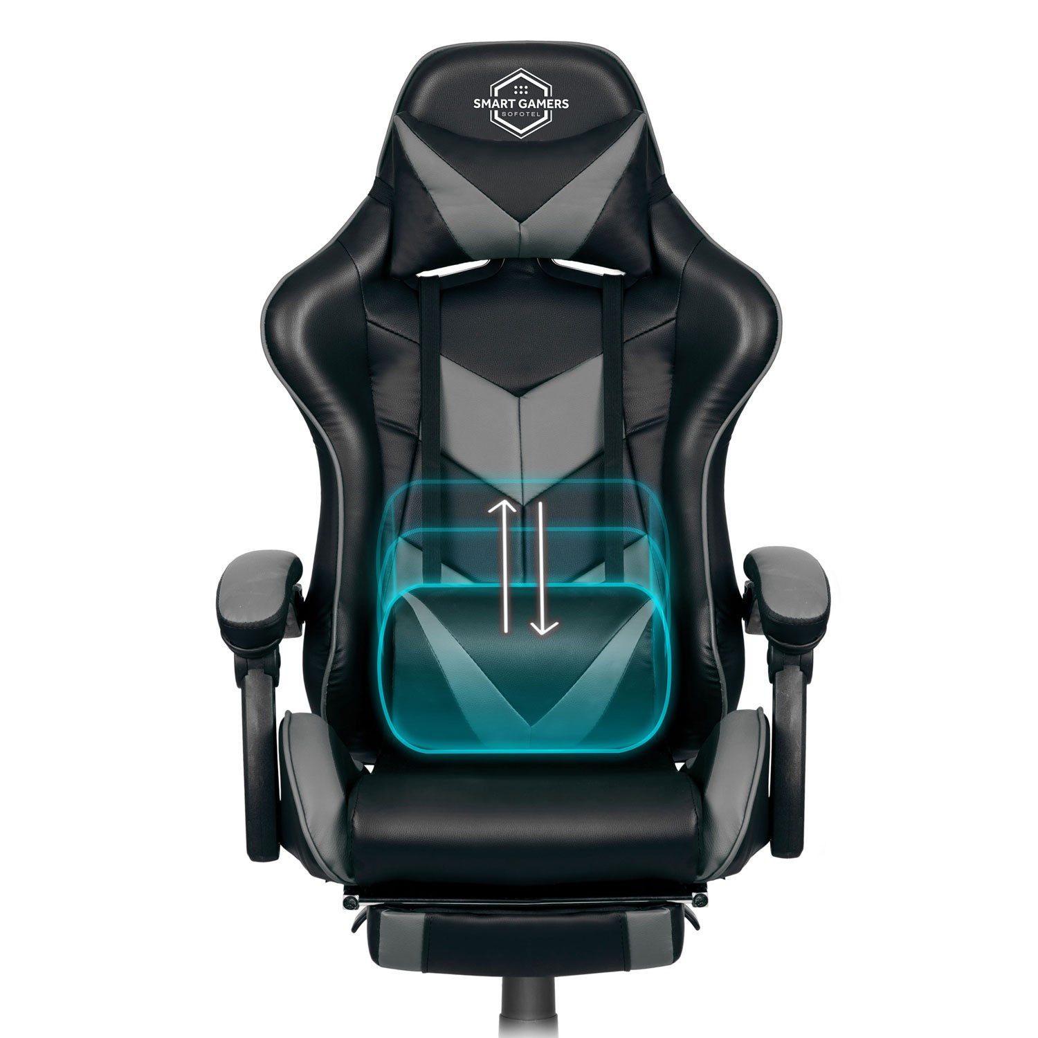 Sofotel Cerber mänguri kontoritool must ja hall - Image 4