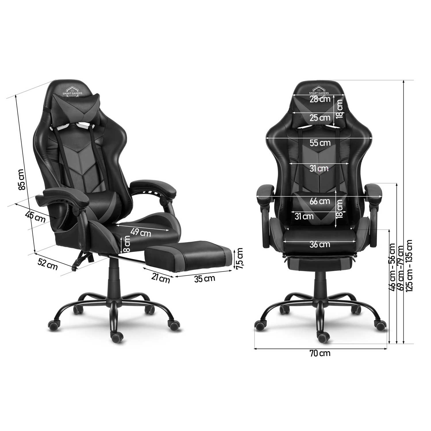 Sofotel Cerber mänguri kontoritool must ja hall - Image 12