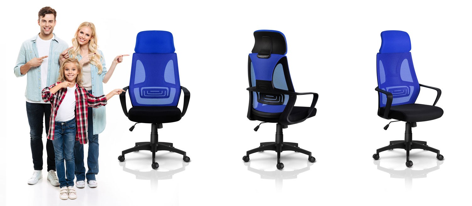 Praga mikrovõrgust kontoritool - sinine - Image 9