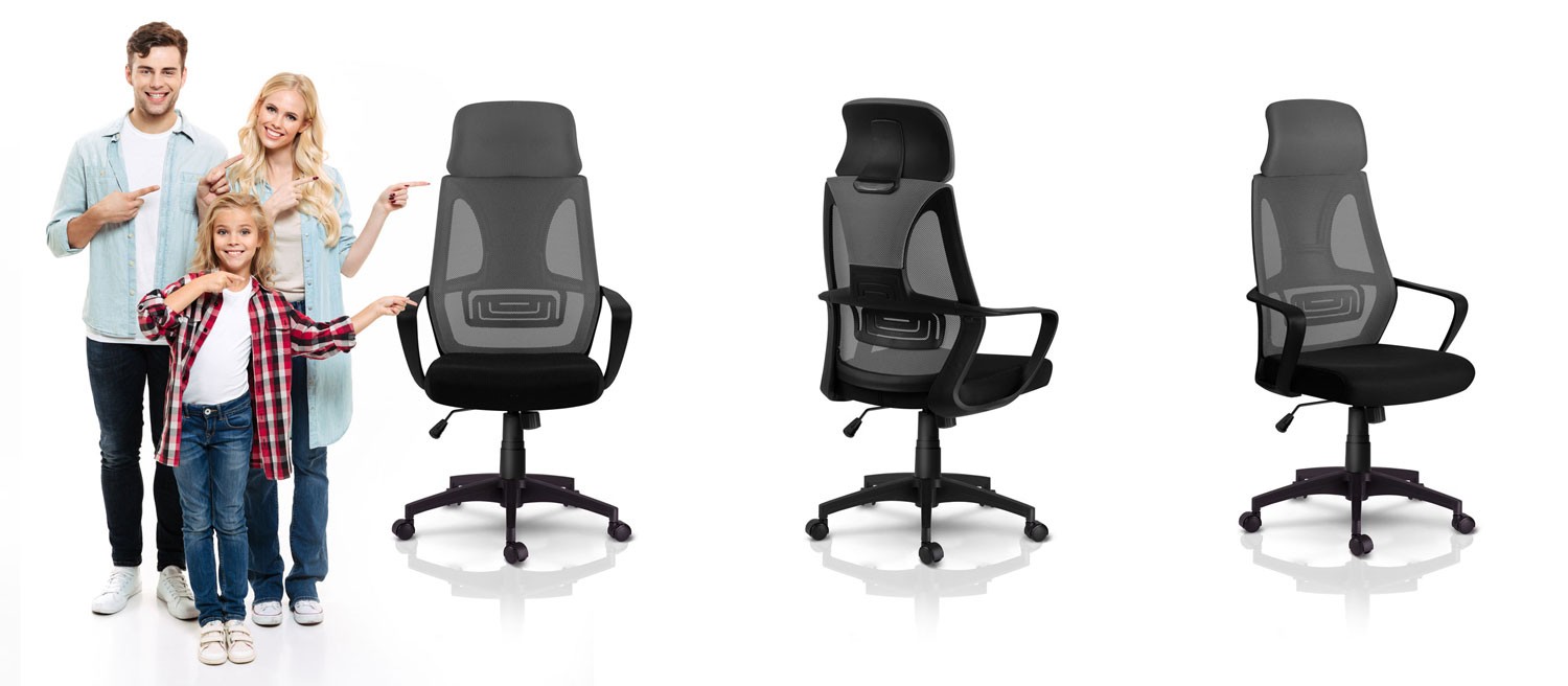 Praga mikrovõrgust kontoritool - hall - Image 10