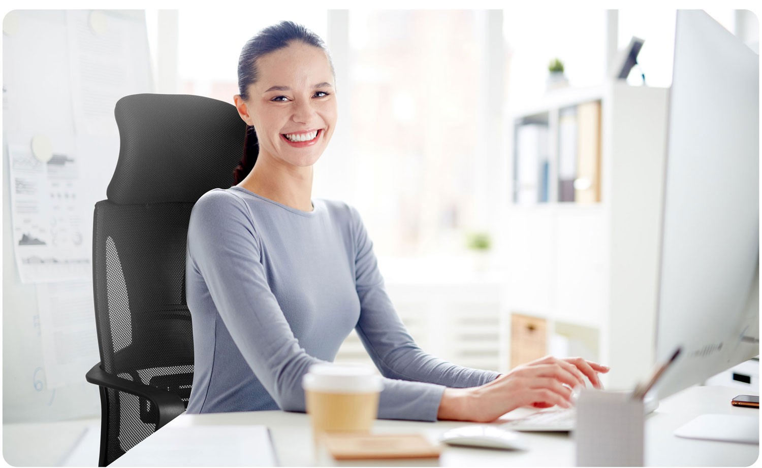 Praga mikrovõrgust kontoritool - must - Image 9