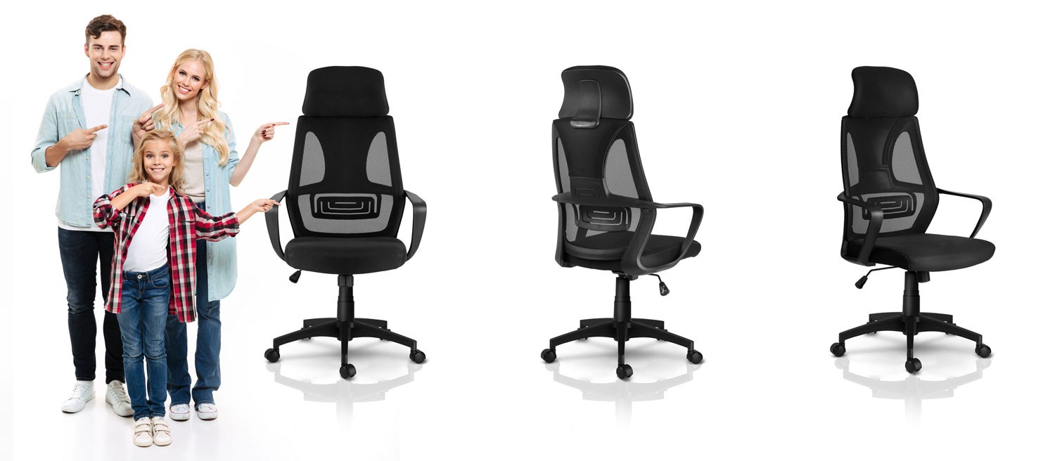 Praga mikrovõrgust kontoritool - must - Image 12