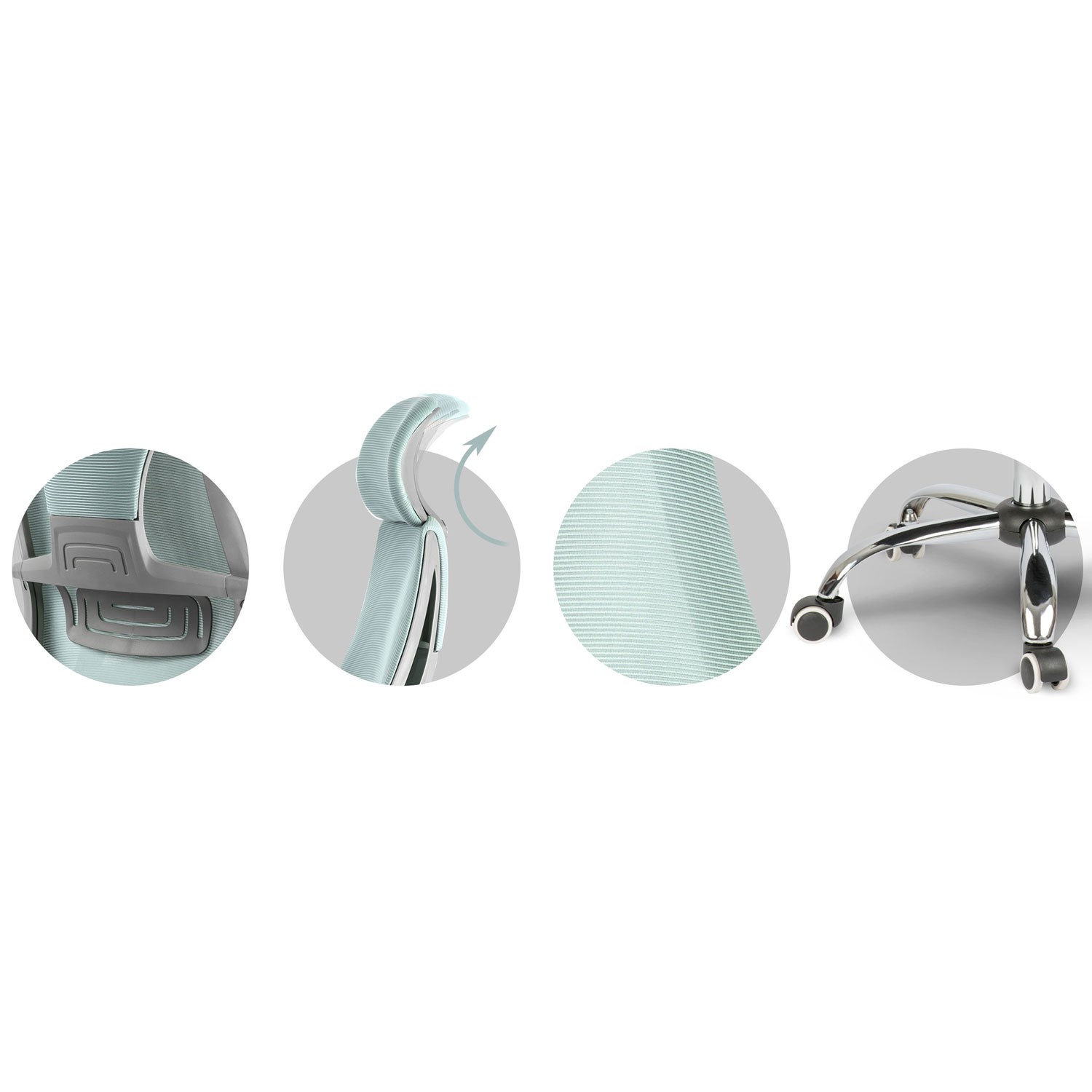 Praga mikrovõrgust kontoritool - helesinine - Image 8