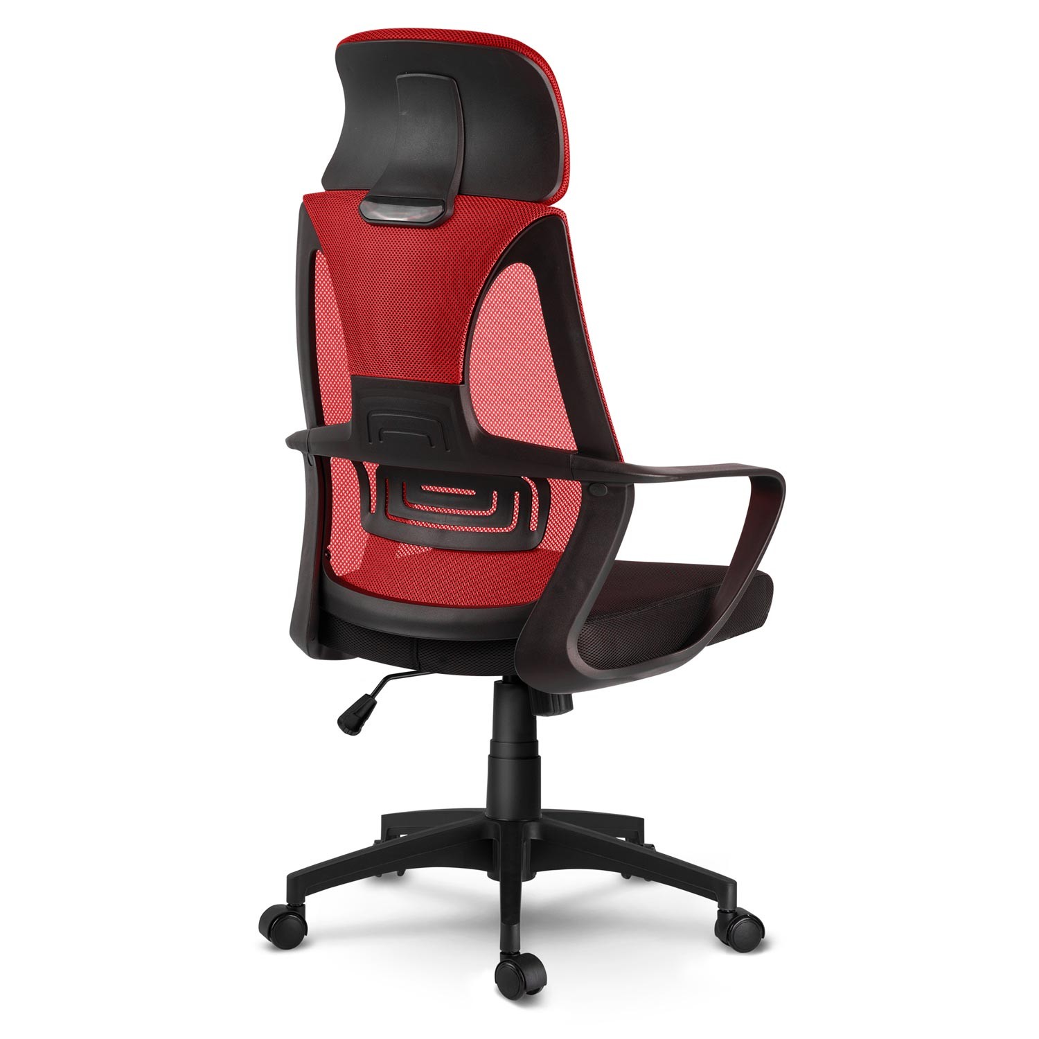 Praga mikrovõrgust kontoritool – punane ja must - Image 4