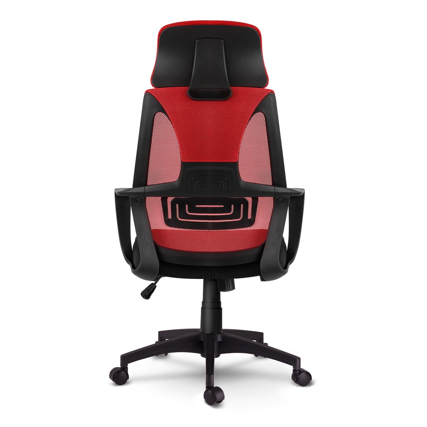 Praga mikrovõrgust kontoritool – punane ja must - Image 6