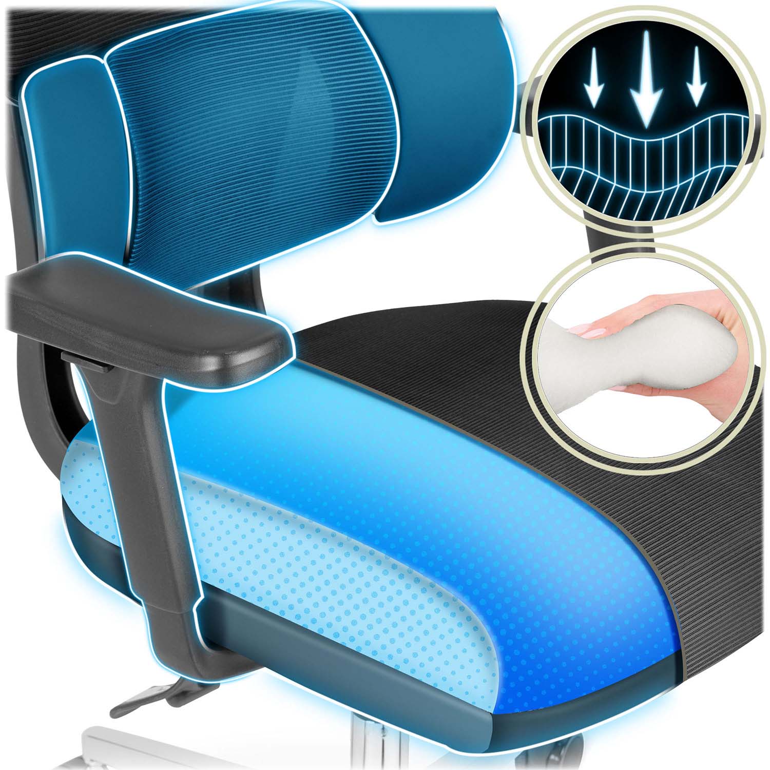 Sofotel Talin mikrovõrgust kontoritool – must - Image 10