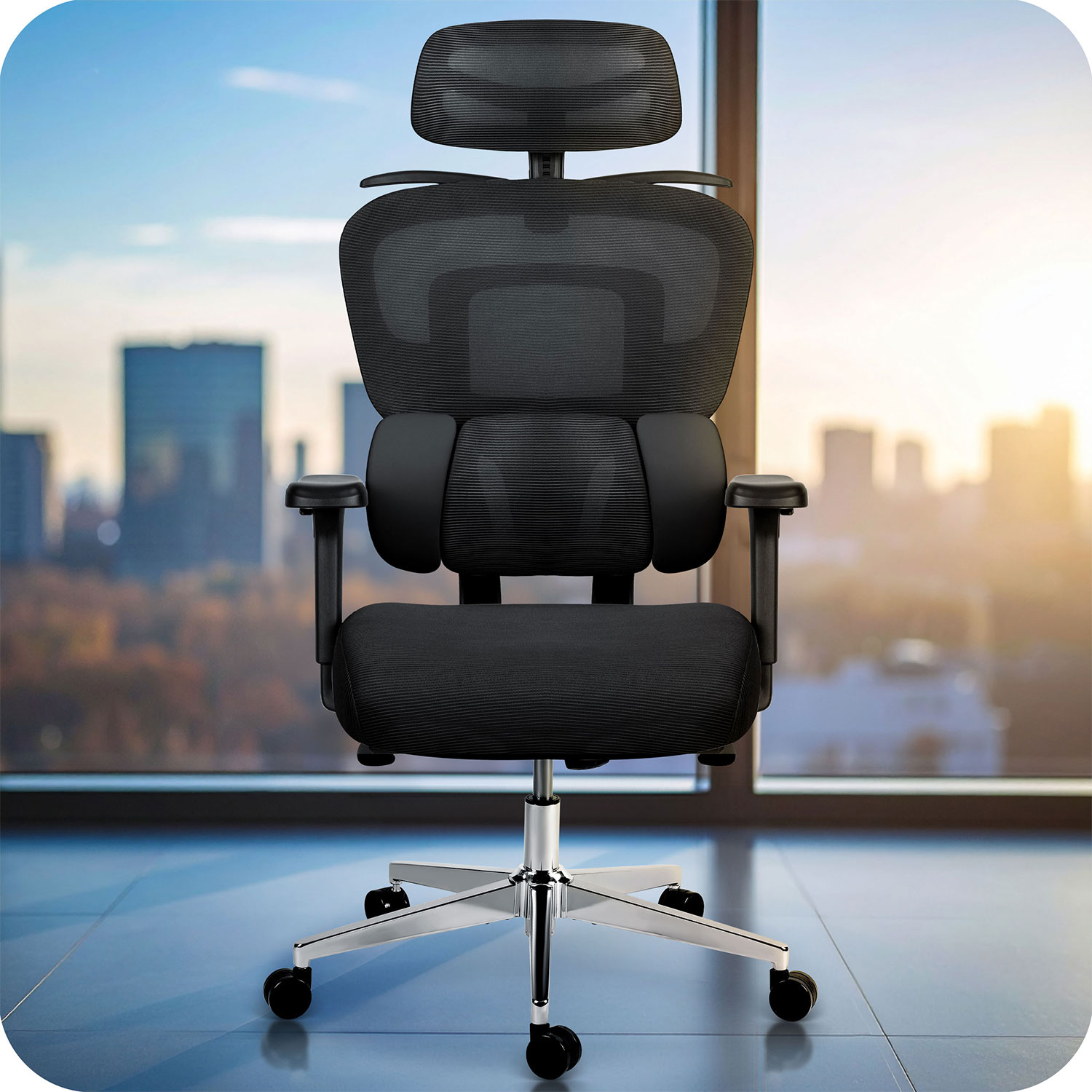 Sofotel Talin mikrovõrgust kontoritool – must - Image 11