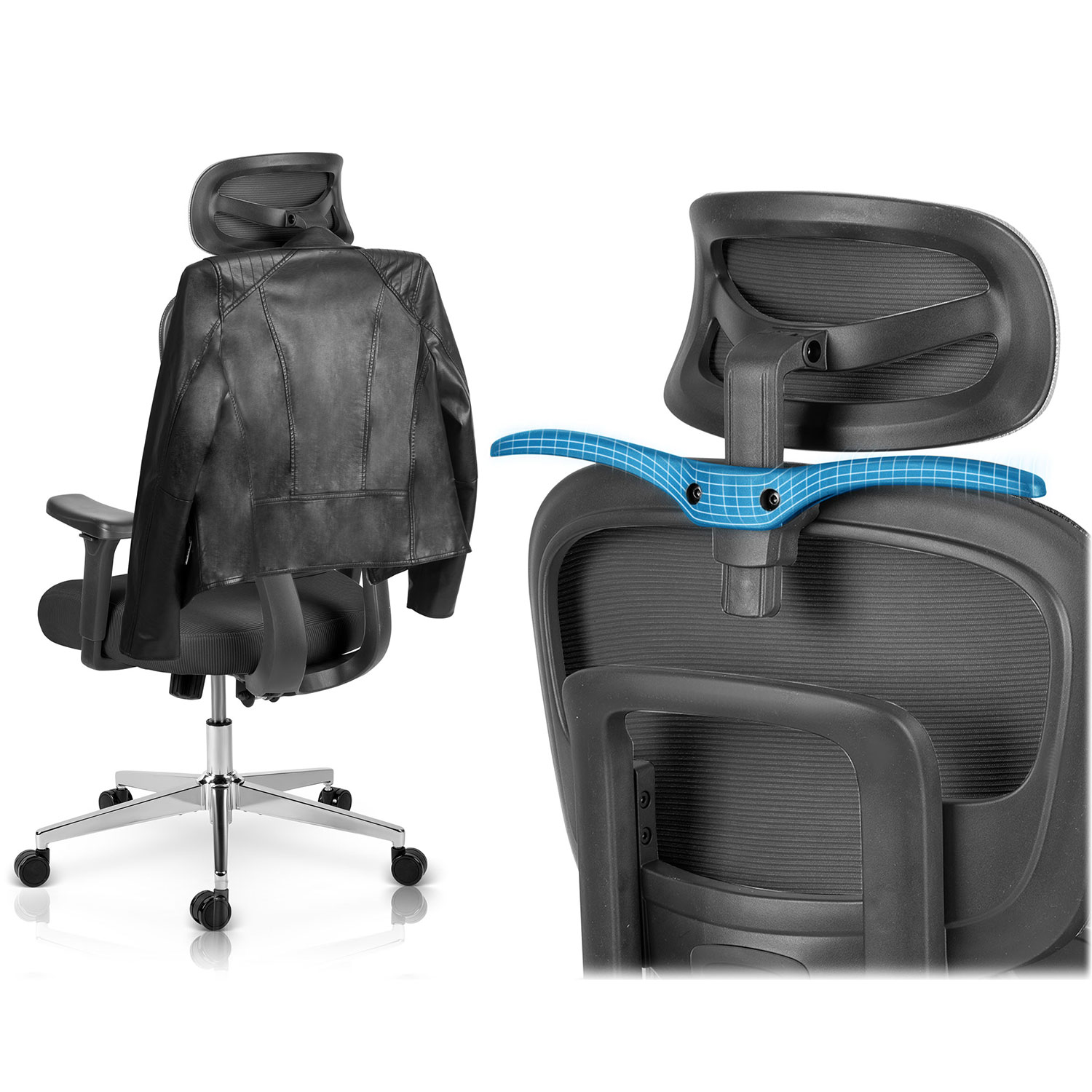 Sofotel Talin mikrovõrgust kontoritool – must - Image 13