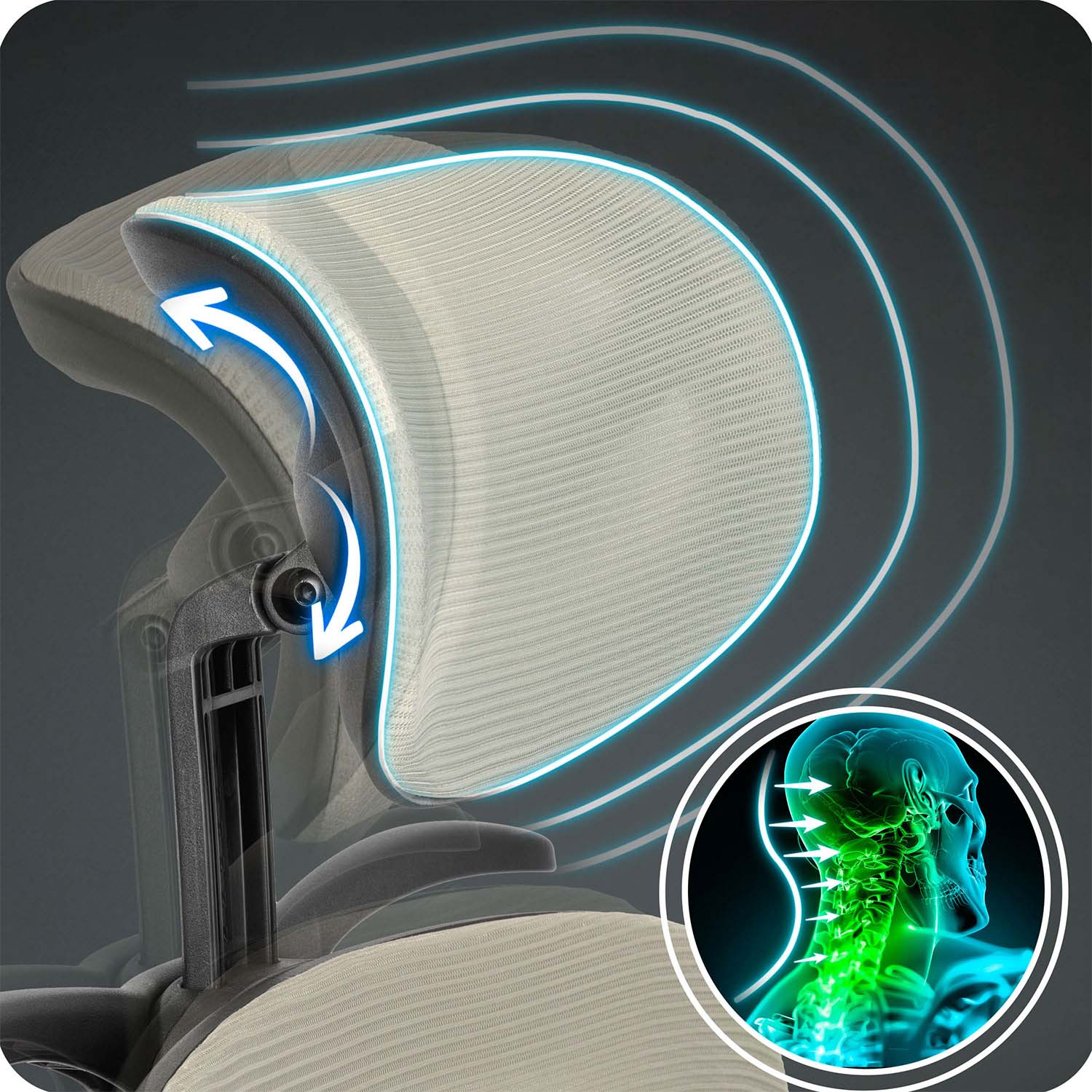 Sofotel Talin mikrovõrgust kontoritool – hall - Image 8