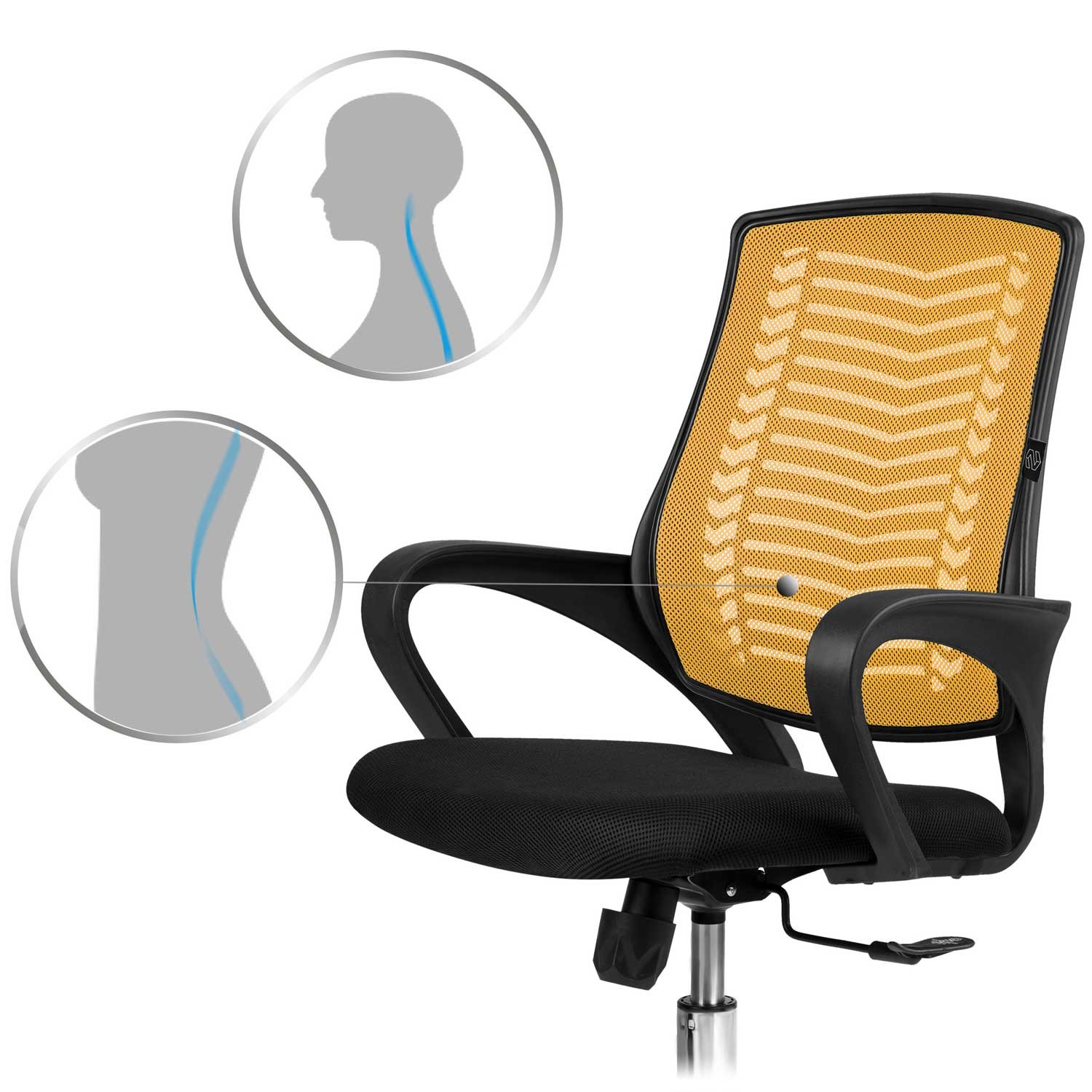 Sofotel Denari mikrovõrgust kontoritool, oranž - Image 11