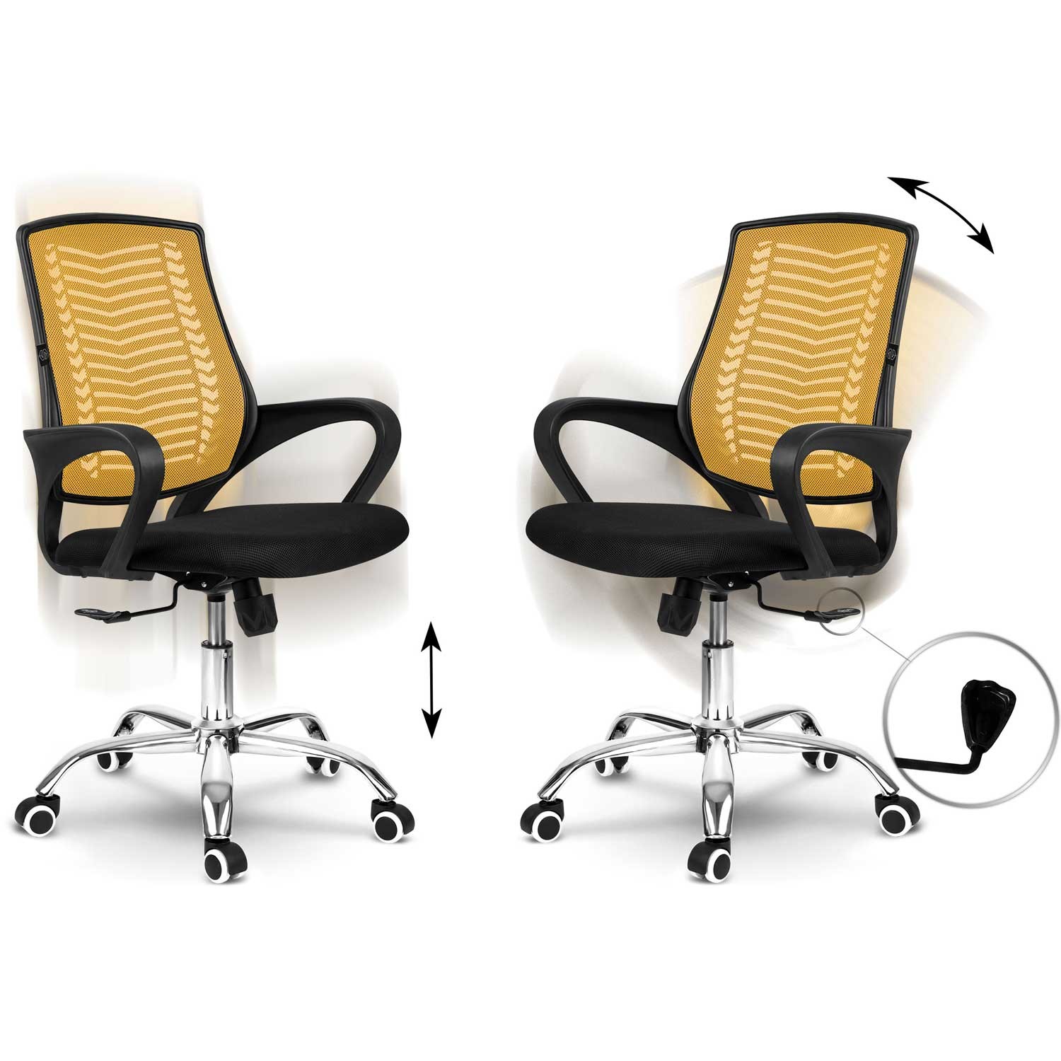 Sofotel Denari mikrovõrgust kontoritool, oranž - Image 13