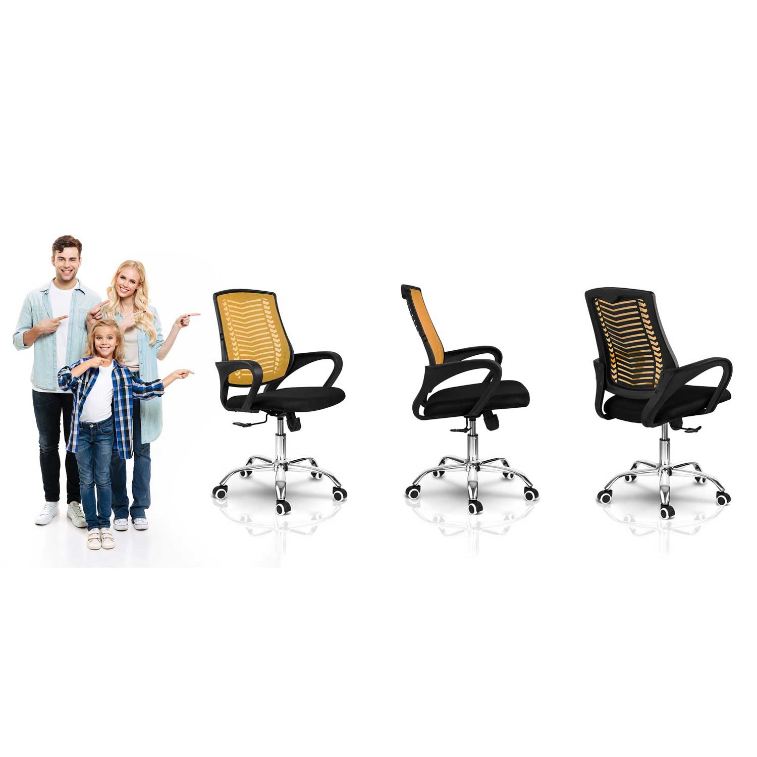 Sofotel Denari mikrovõrgust kontoritool, oranž - Image 14