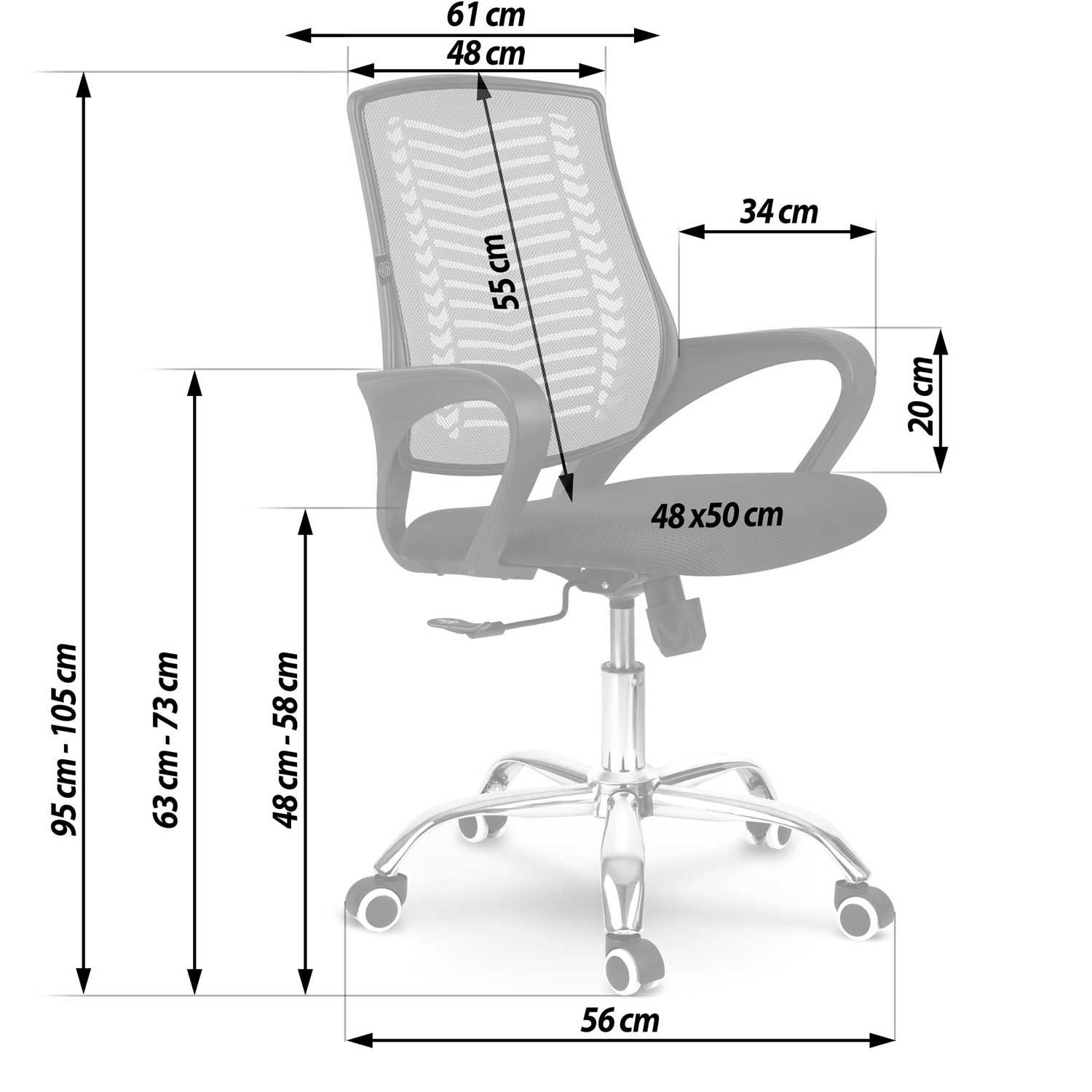 Sofotel Denari mikrovõrgust kontoritool, oranž - Image 15