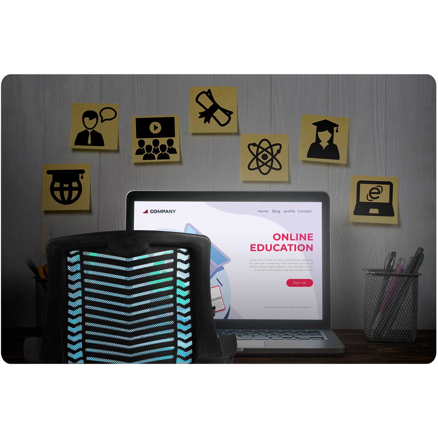 Sofotel Denari mikrovõrgust kontoritool, sinine - Image 9