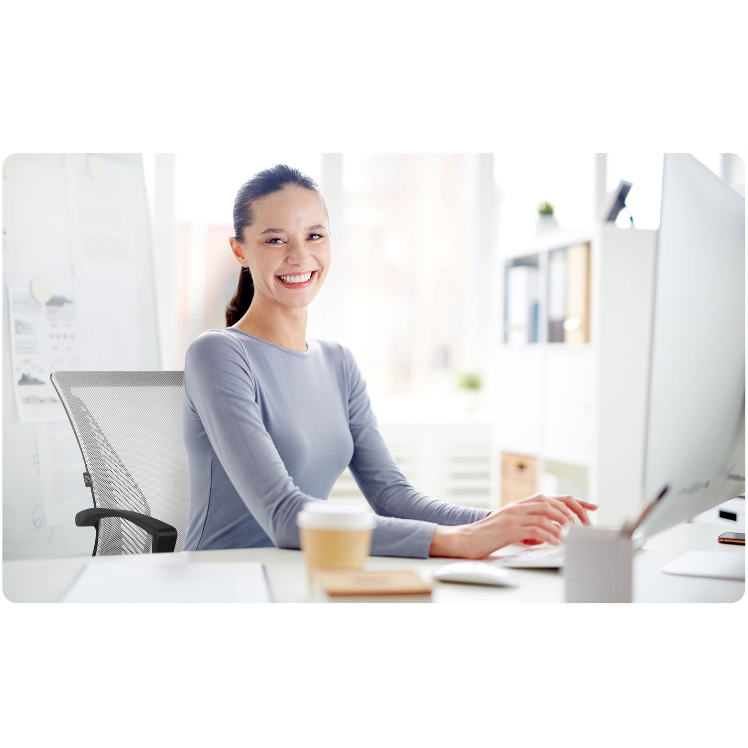 Sofotel Gontia mikrovõrgust kontoritool hall - Image 11