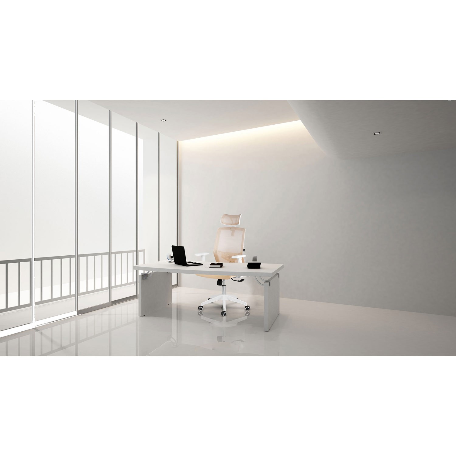 Sofotel Rotar mikrovõrgust kontoritool, beež - Image 9