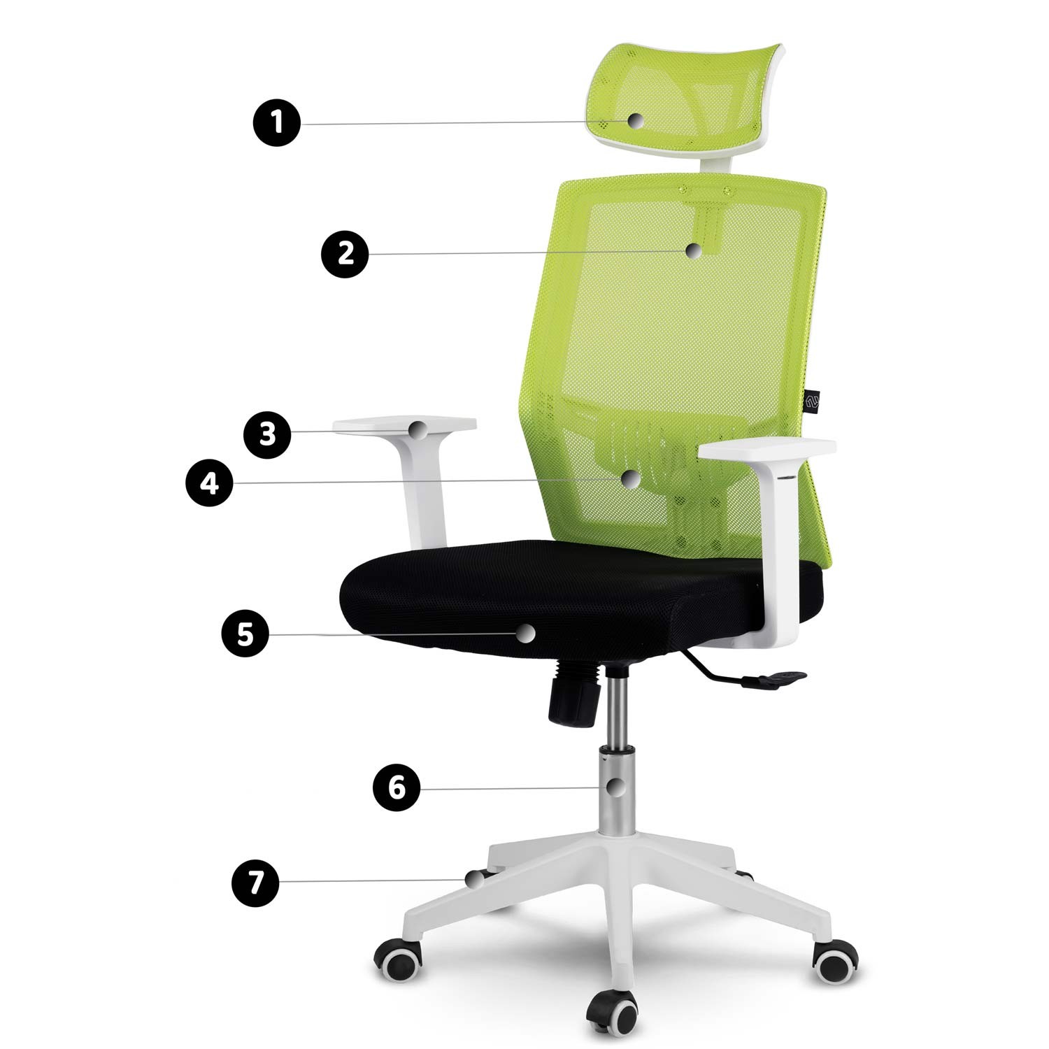 Sofotel Rotar mikrovõrgust kontoritool, roheline - Image 13