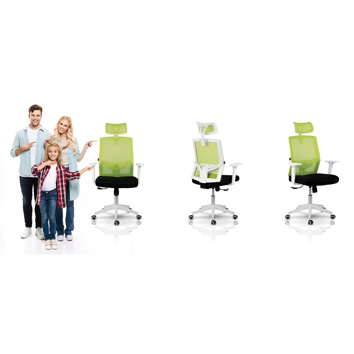 Sofotel Rotar mikrovõrgust kontoritool, roheline - Image 15