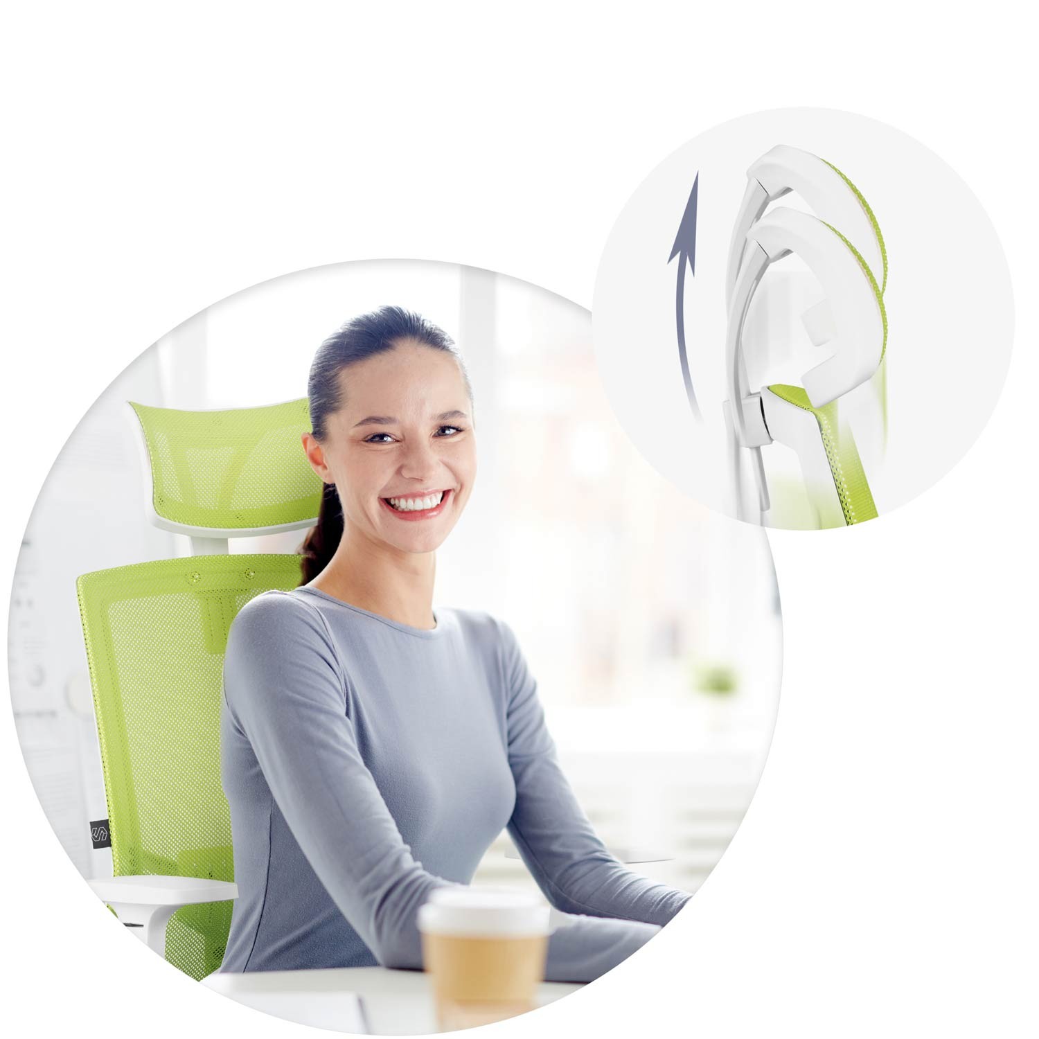 Sofotel Rotar mikrovõrgust kontoritool, roheline - Image 16