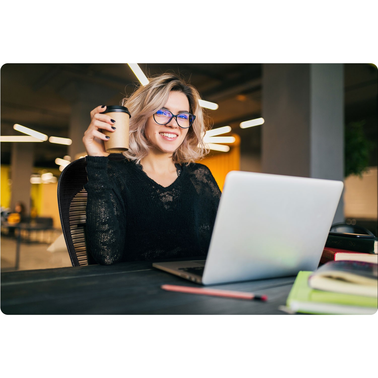 Sofotel Haga mikrovõrgust kontoritool, must - Image 12