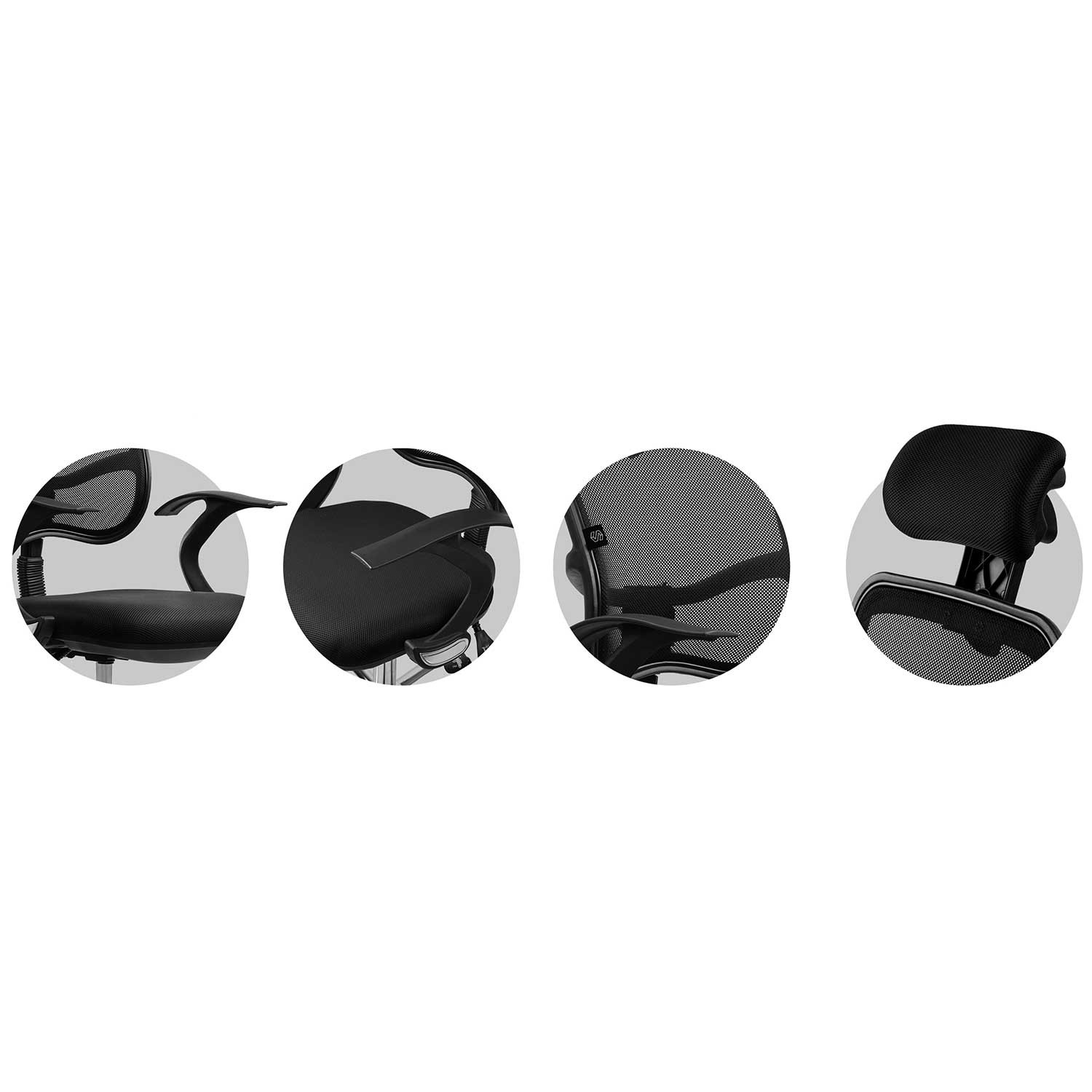 Sofotel Ryga mikrovõrgust kontoritool, must - Image 7