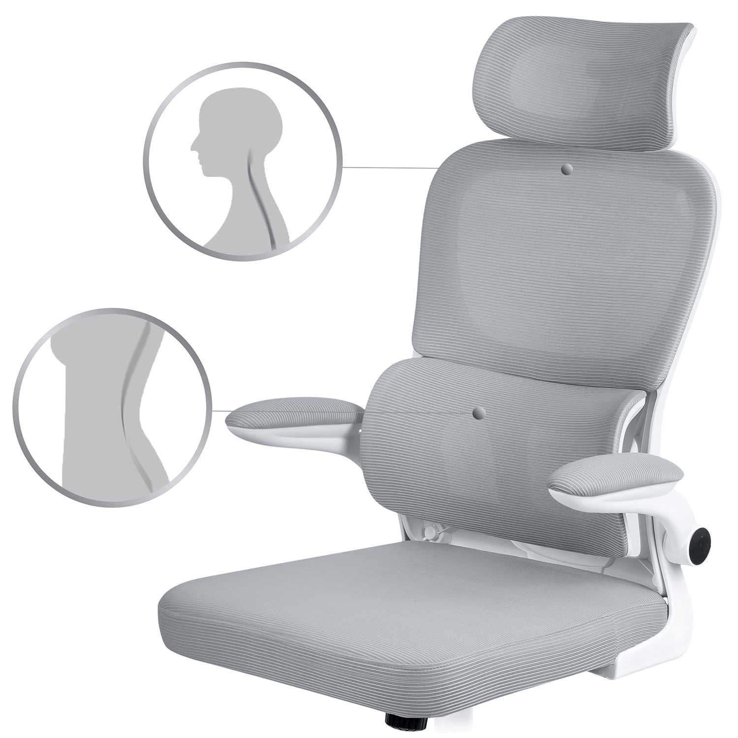 Sofotel Formax mikrovõrgust kontoritool hall - Image 11