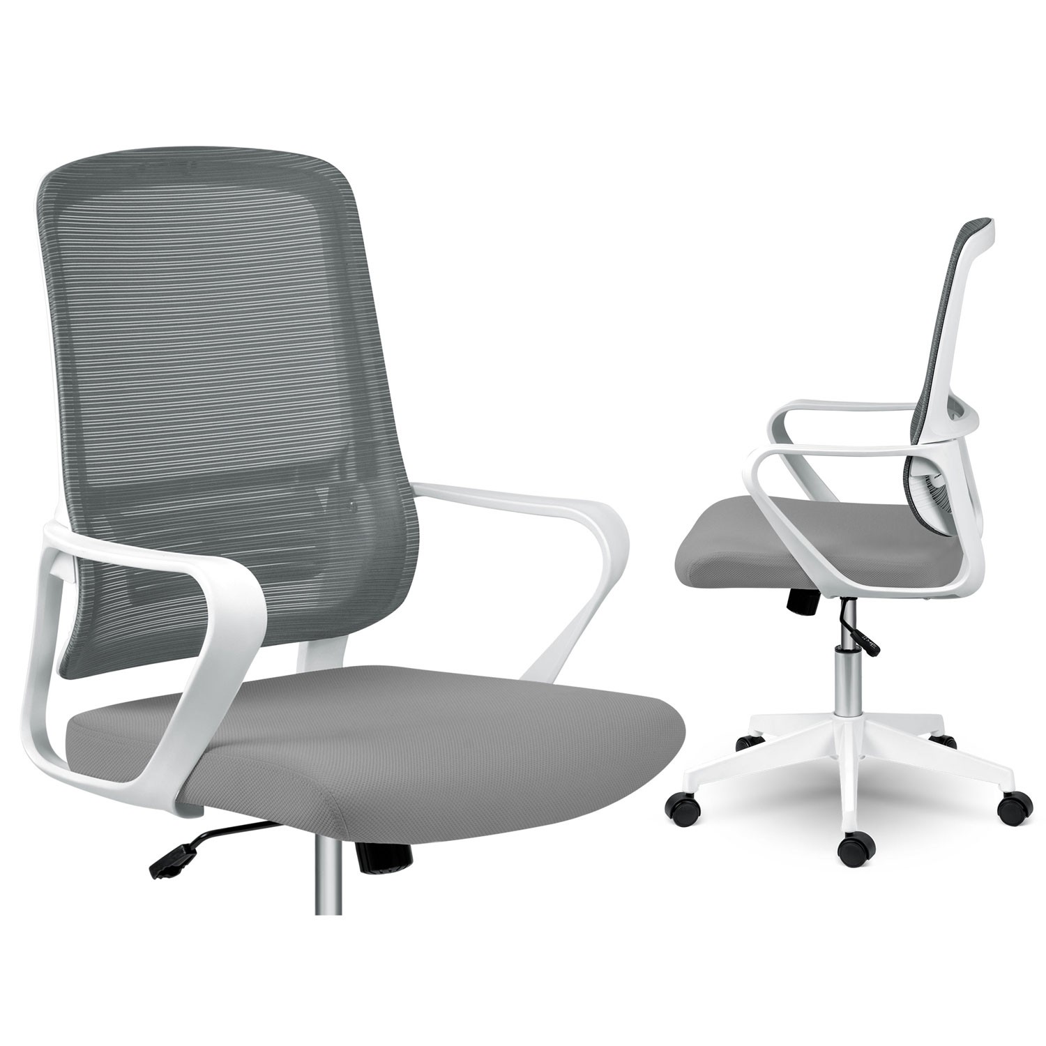 Sofotel Wizo mikrovõrgust kontoritool, hall ja valge - Image 2