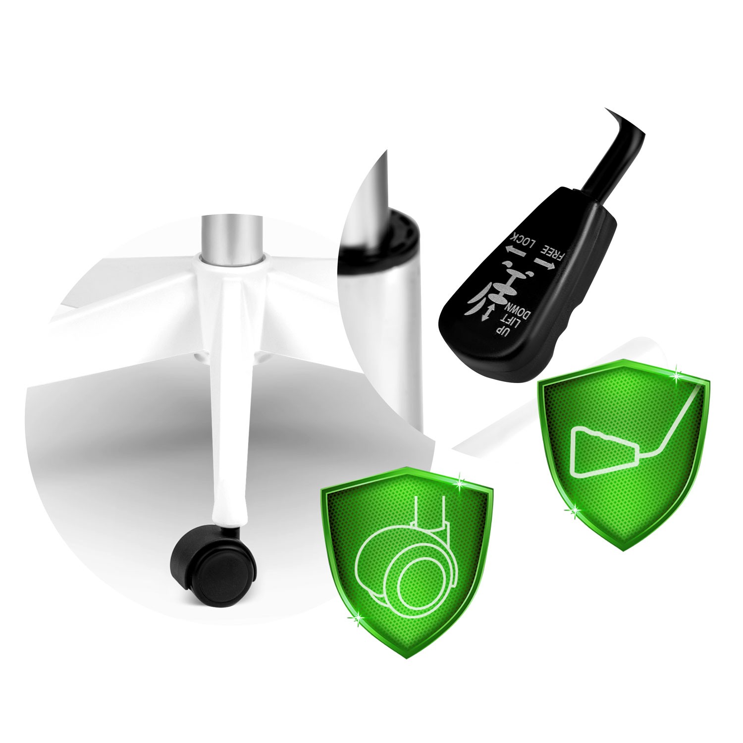 Sofotel Wizo mikrovõrgust kontoritool, hall ja valge - Image 14