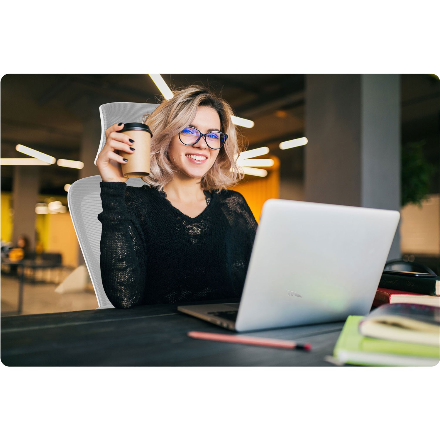 Sofotel messingist mikrovõrgust kontoritool, hall - Image 8