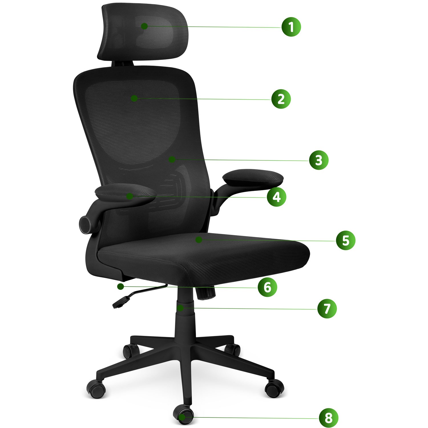 Sofotel messingist mikrovõrgust kontoritool, must - Image 15