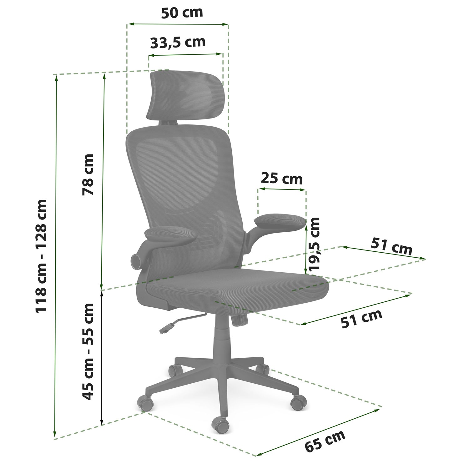 Sofotel messingist mikrovõrgust kontoritool, must - Image 12