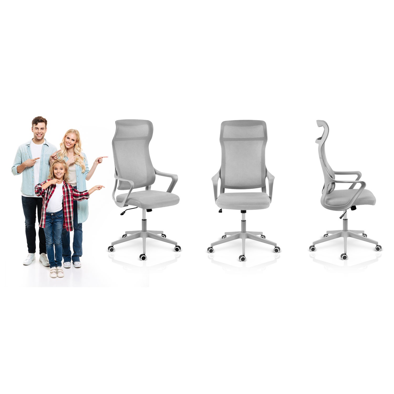 Sofotel Labi mikrovõrgust kontoritool, hall - Image 12