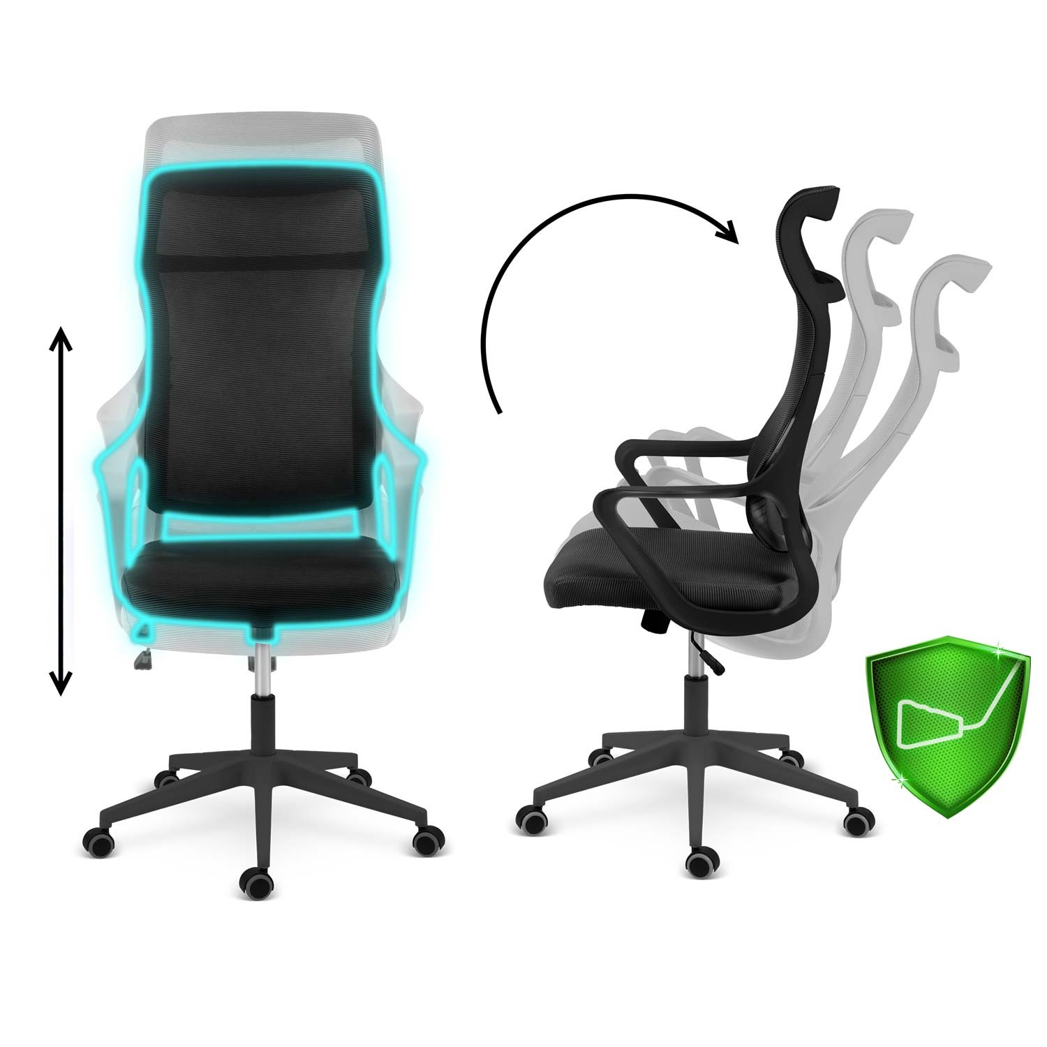 Sofotel Labi mikrovõrgust kontoritool, must - Image 11