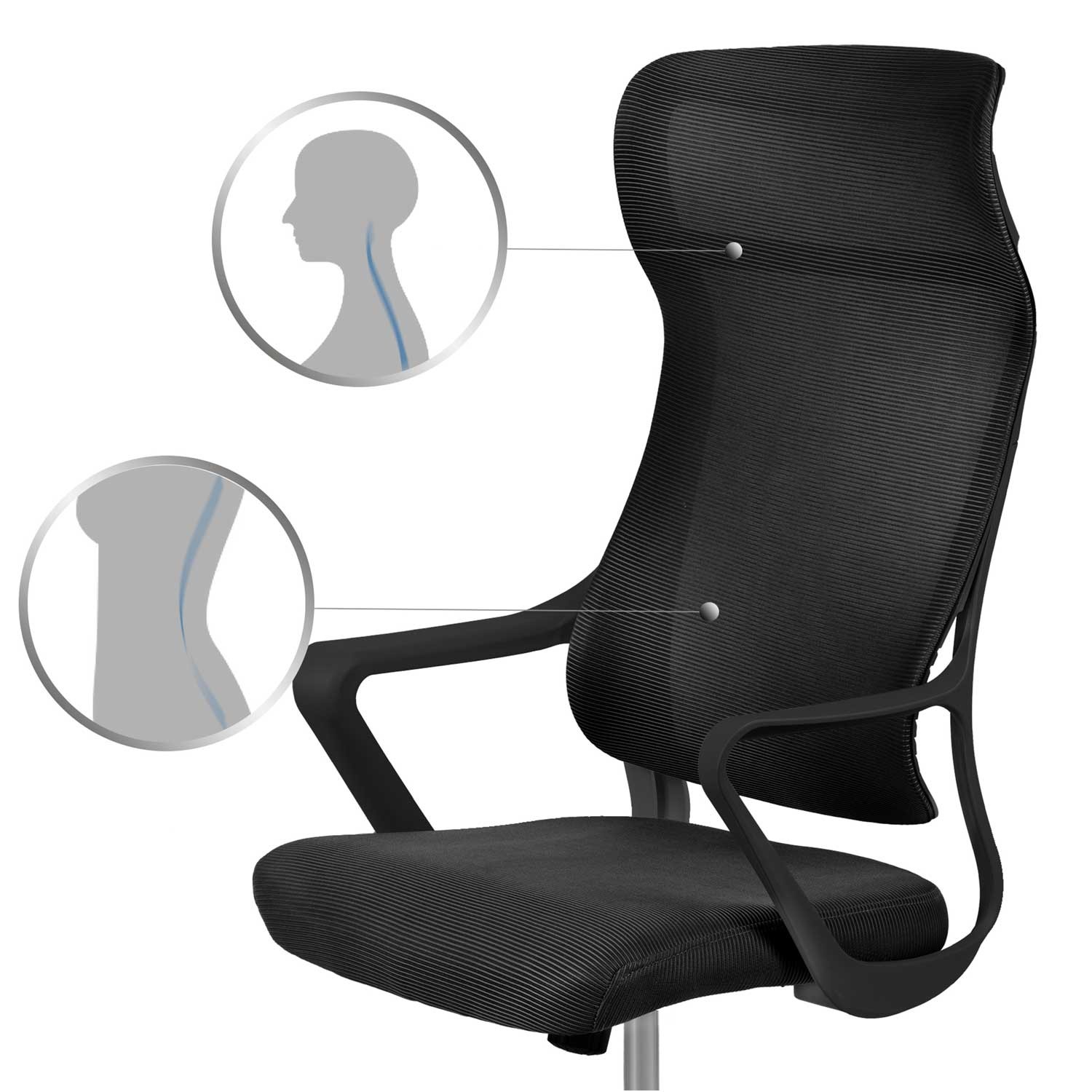 Sofotel Labi mikrovõrgust kontoritool, must - Image 13