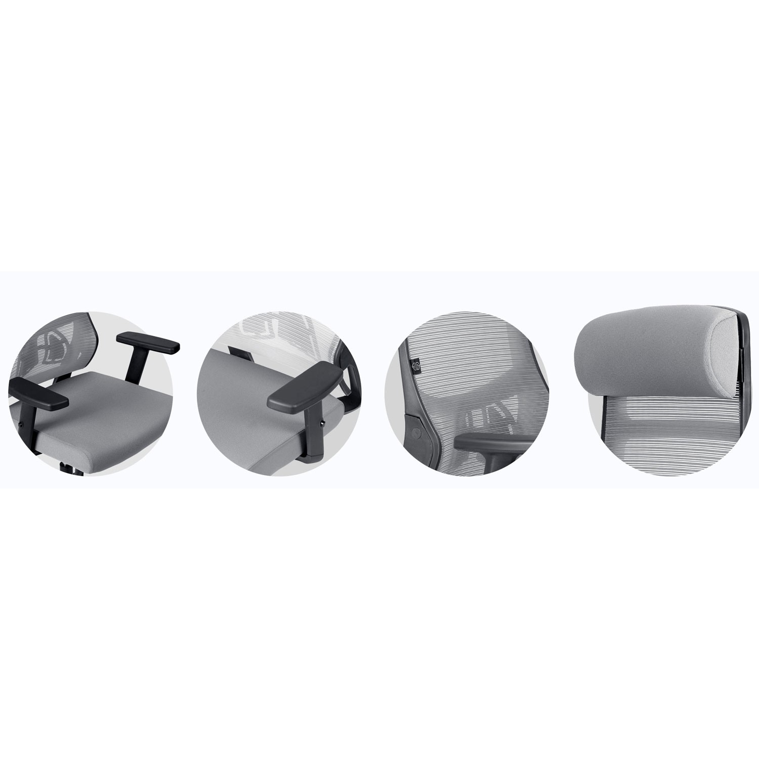 Sofotel Brema mikrovõrgust kontoritool, hall - Image 6